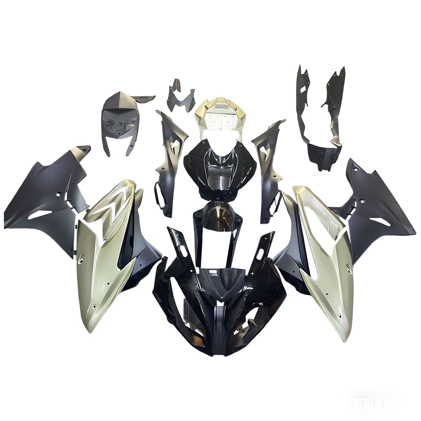 Amotopart BMW S1000RR 2015-2016 Silver&Black Fairing Kit