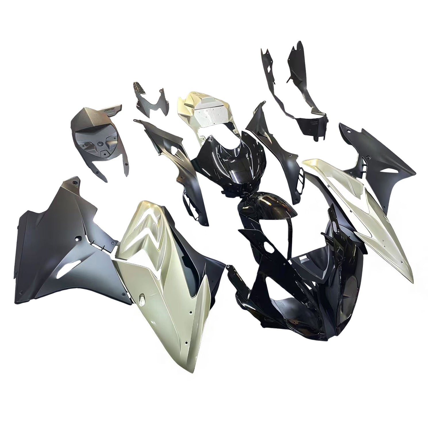 Amotopart BMW S1000RR 2015-2016 Silver&Black Fairing Kit