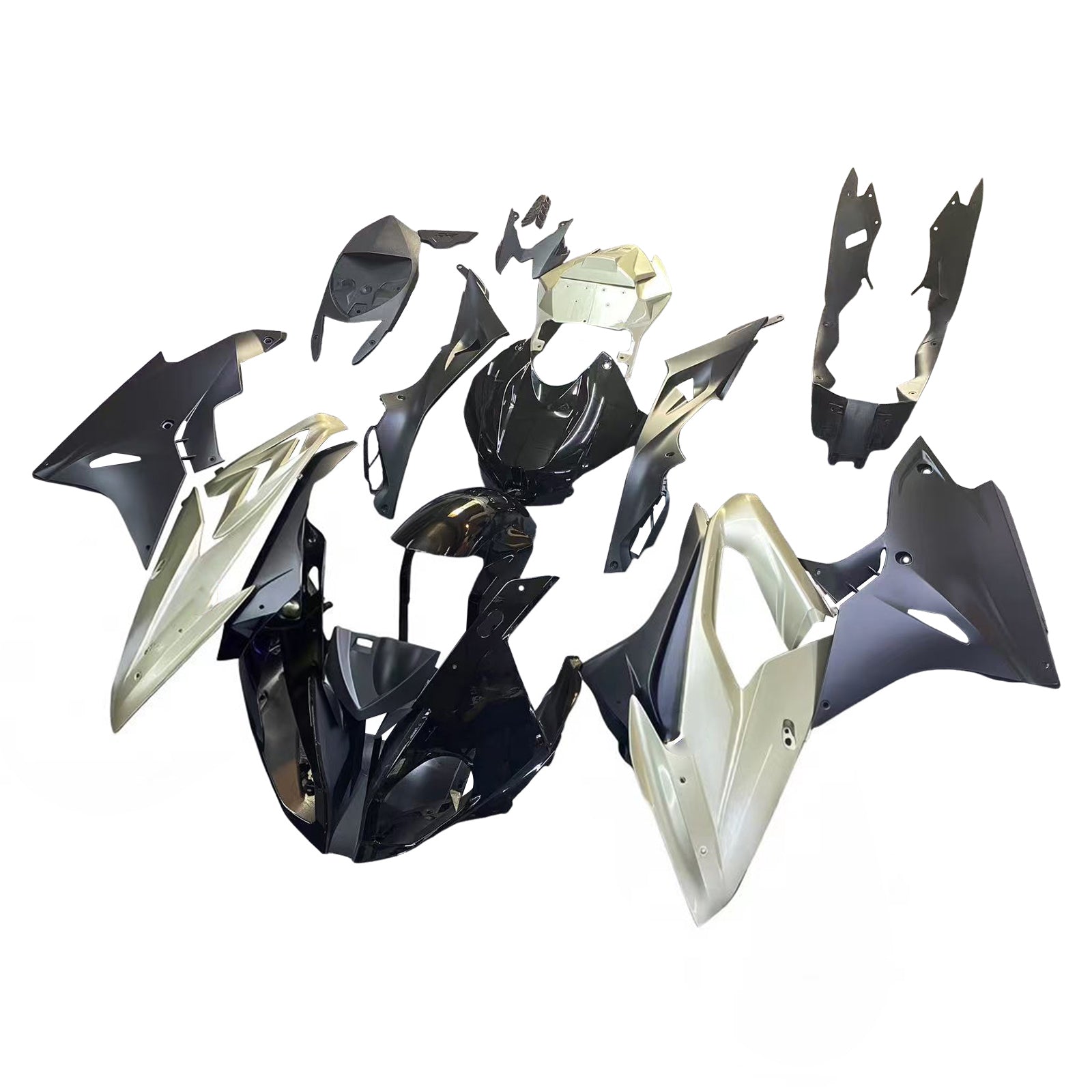 Amotopart BMW S1000RR 2015-2016 Silver&Black Fairing Kit