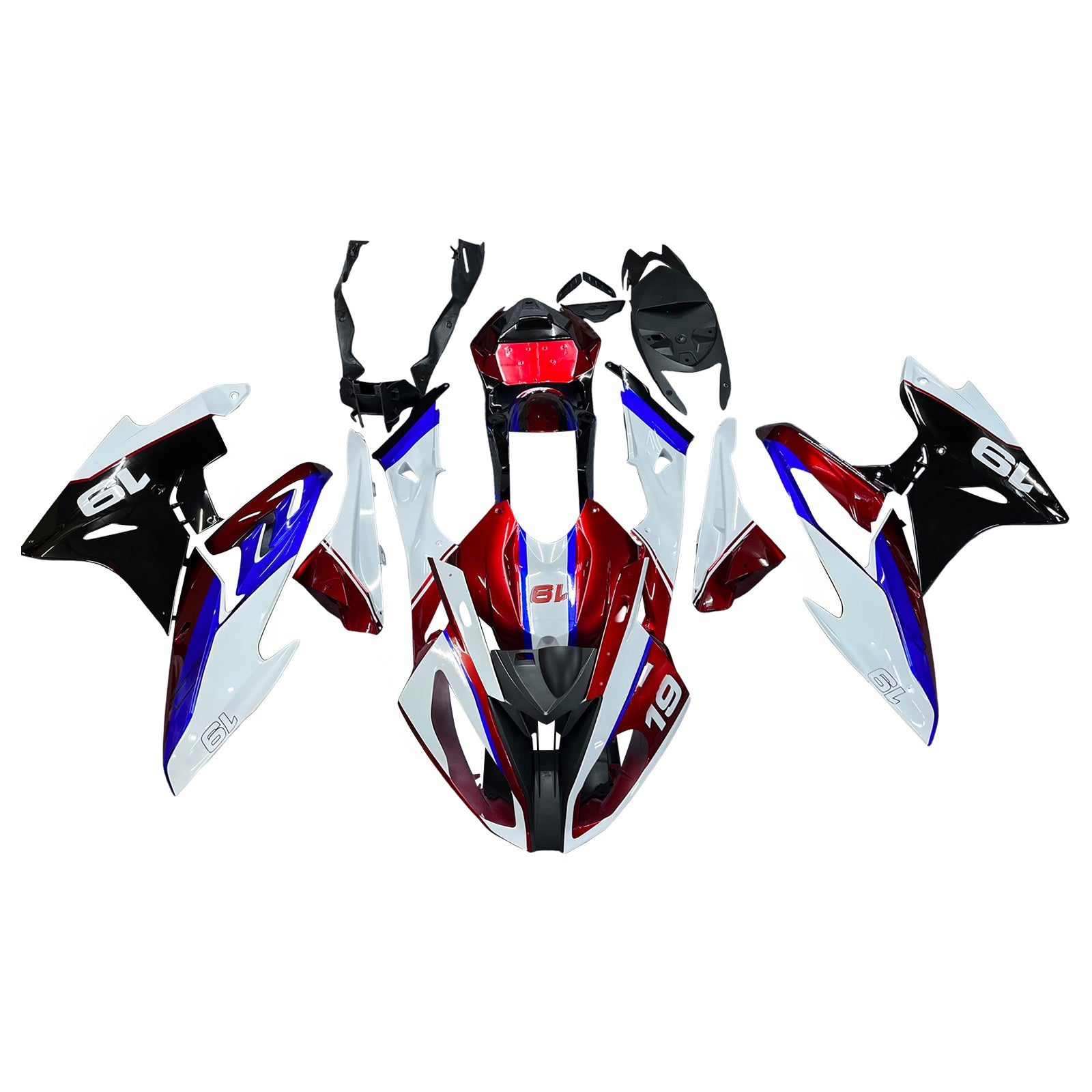 Amotopart BMW S1000RR 2015-2016 Blue&Red Style5 Fairing Kit