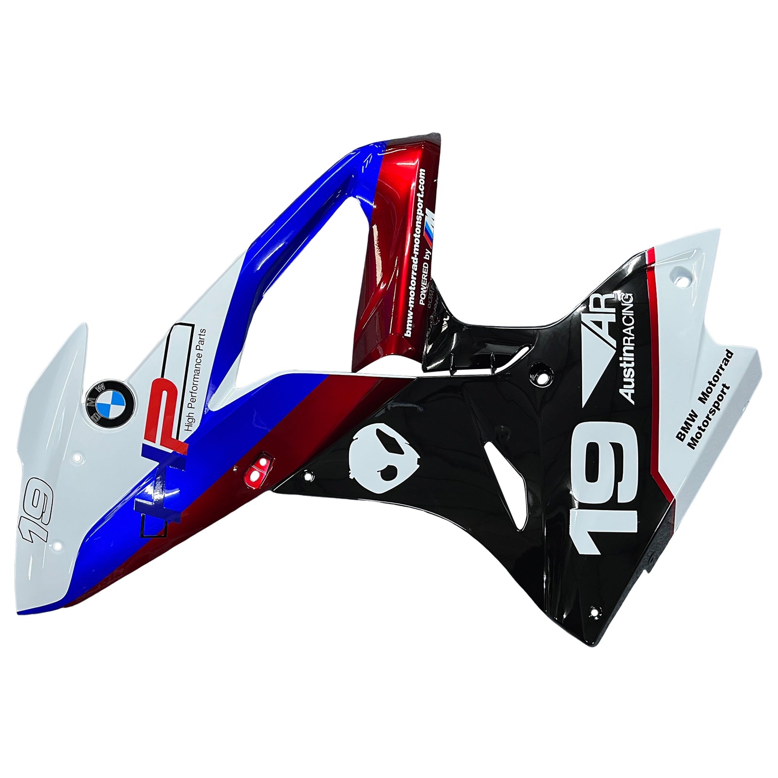 Amotopart BMW S1000RR 2015-2016 Kit de carénage bleu et rouge Style 5