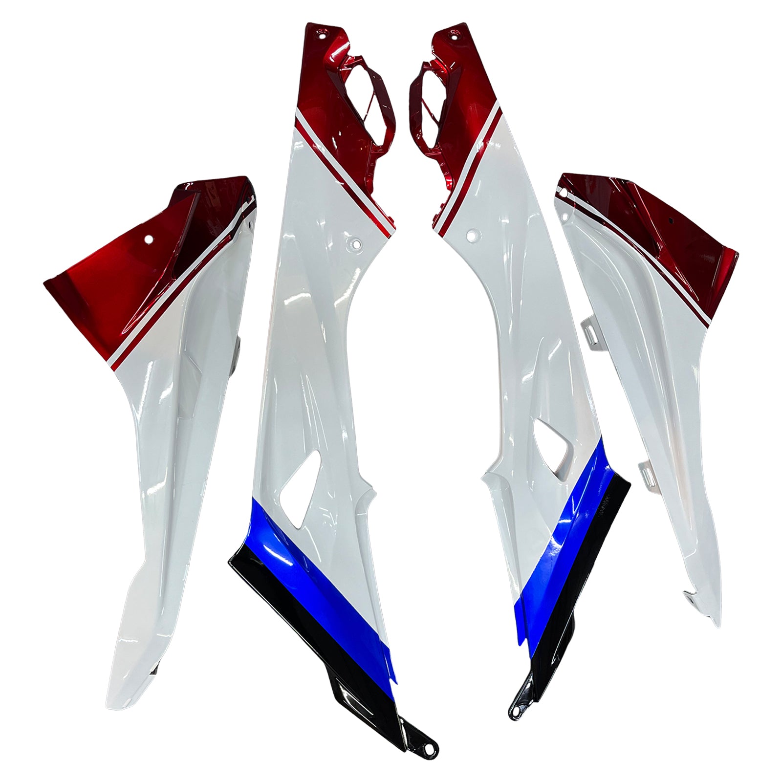 Amotopart BMW S1000RR 2015-2016 Kit de carénage bleu et rouge Style 5