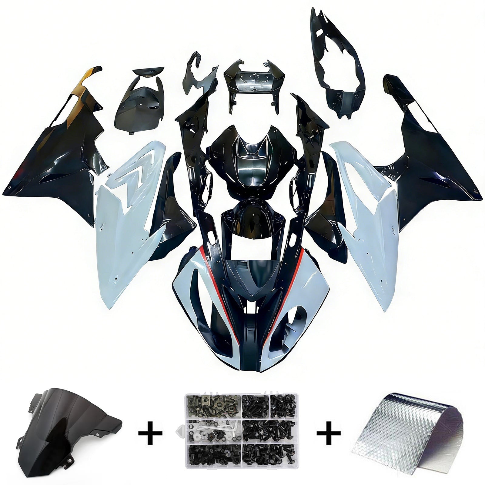 アモトパート BMW S1000RR 2015-2016 グレー&BLack Style2 フェアリングキット