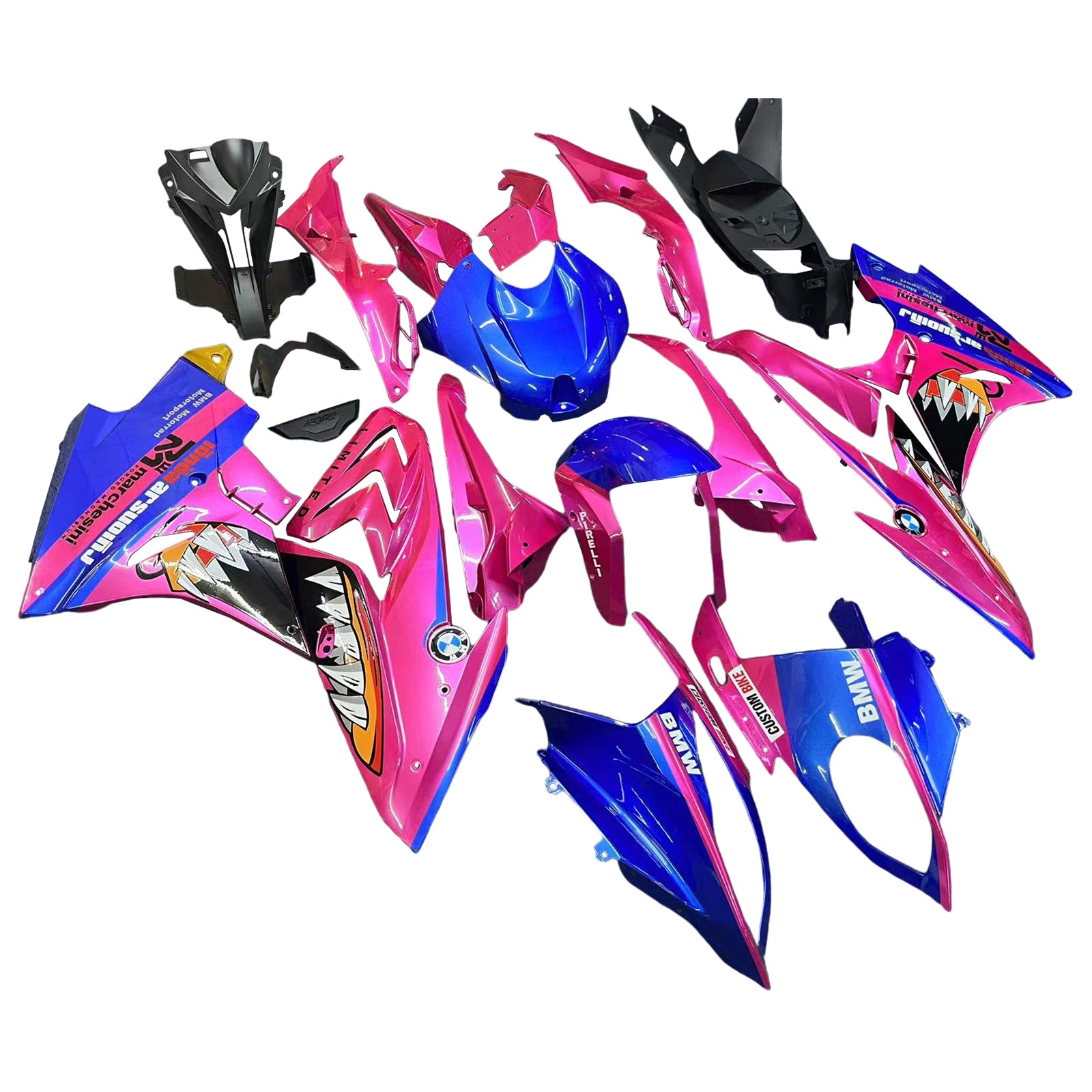 Amotopart BMW S1000RR 2015-2016 Pink&Blue Fairing Kit