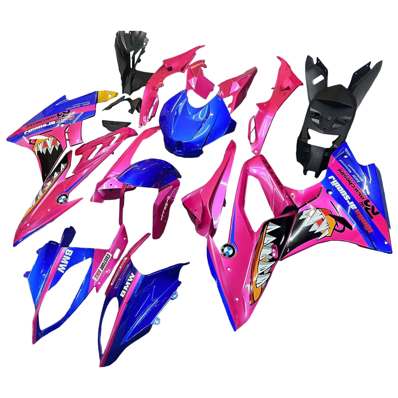 Amotopart BMW S1000RR 2015-2016 Pink&Blue Fairing Kit