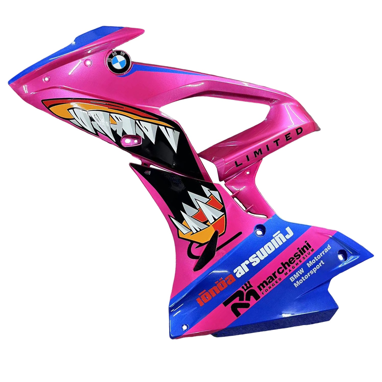 Amotopart BMW S1000RR 2015–2016 Verkleidungsset in Pink und Blau