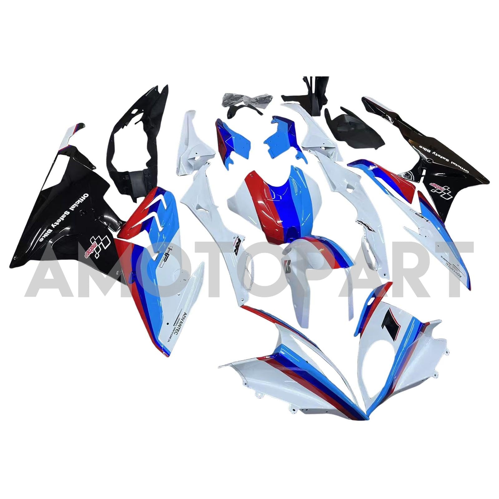 Amotopart BMW S1000RR 2015-2016 Kit de carenado azul y negro