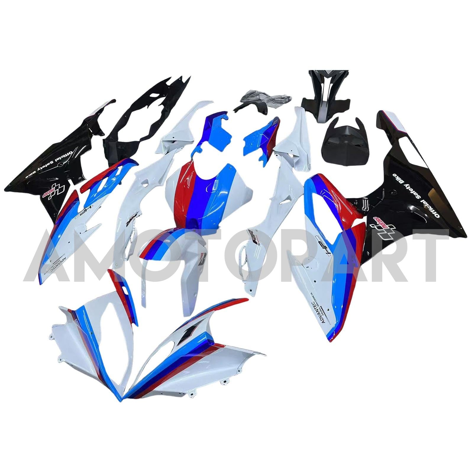 Amotopart BMW S1000RR 2015-2016 Kit de carenado azul y negro