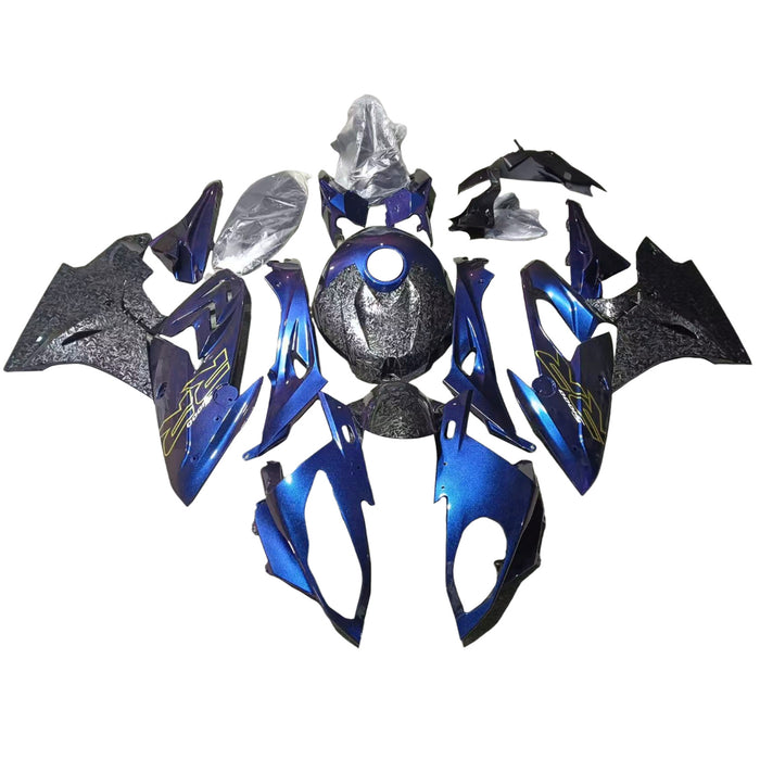 Amotopart BMW S1000RR 2015-2016 Gradient Puple Blue&Carbon Fiber Marble Fairing Kit