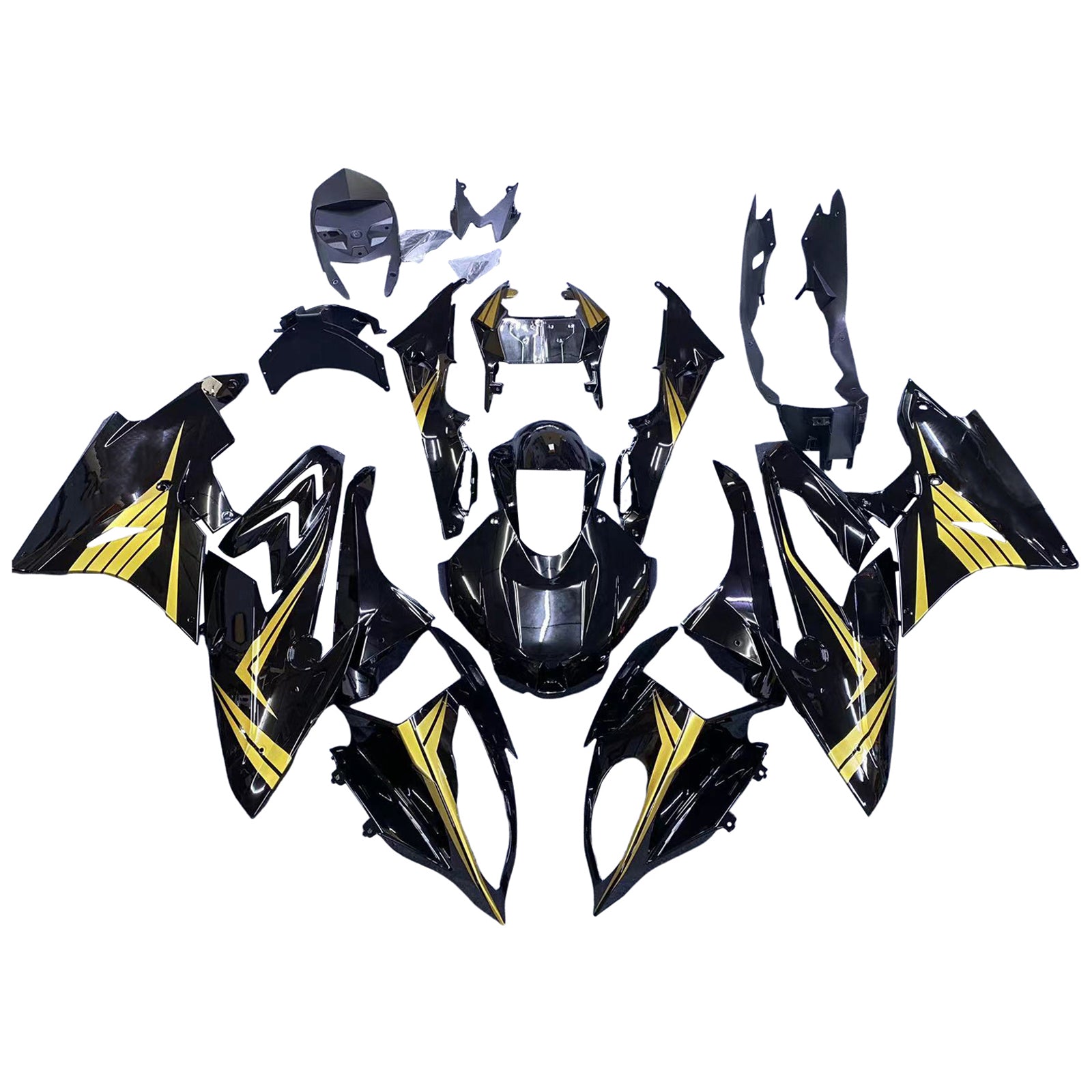 Amotopart BMW S1000RR 2015-2016 Black&Gold Fairing Kit