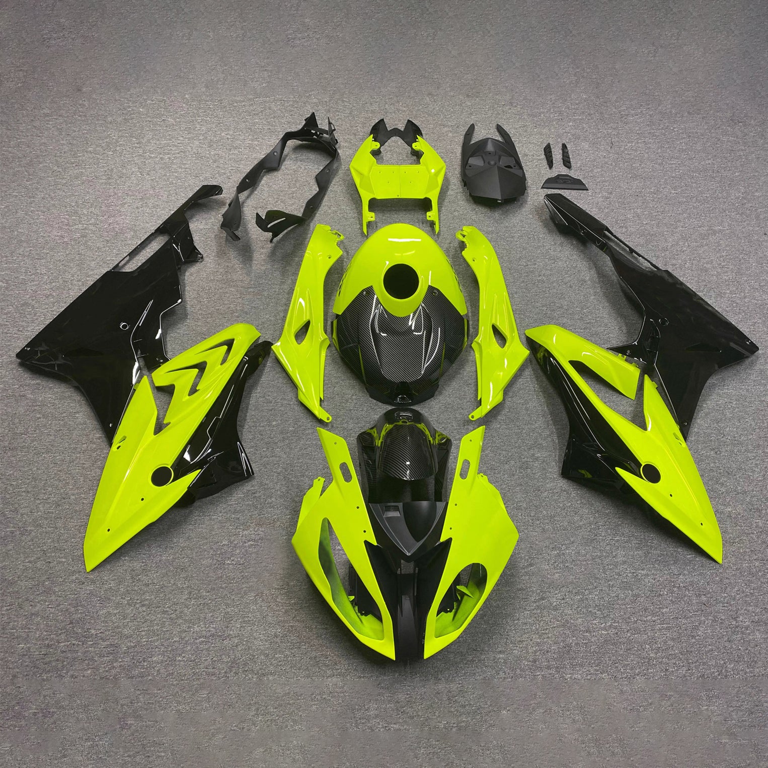 AMOTOPART 2015-2016 BMW S1000RR Kolfibermönster Lemongrön fairing kit