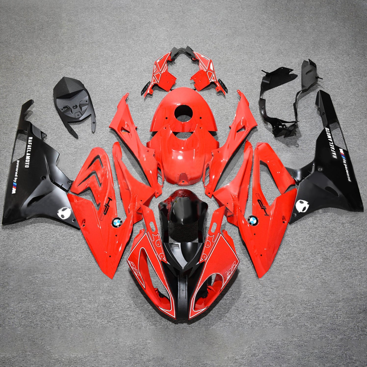 Amotopart 2015-2016 BMW S1000RR Glossy Black Red Fairing Kit