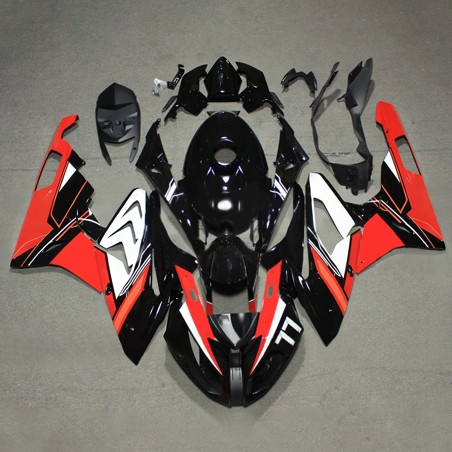 Amotopart 2015-2016 BMW S1000RR 光沢のある黒、赤、白のフェアリングキット