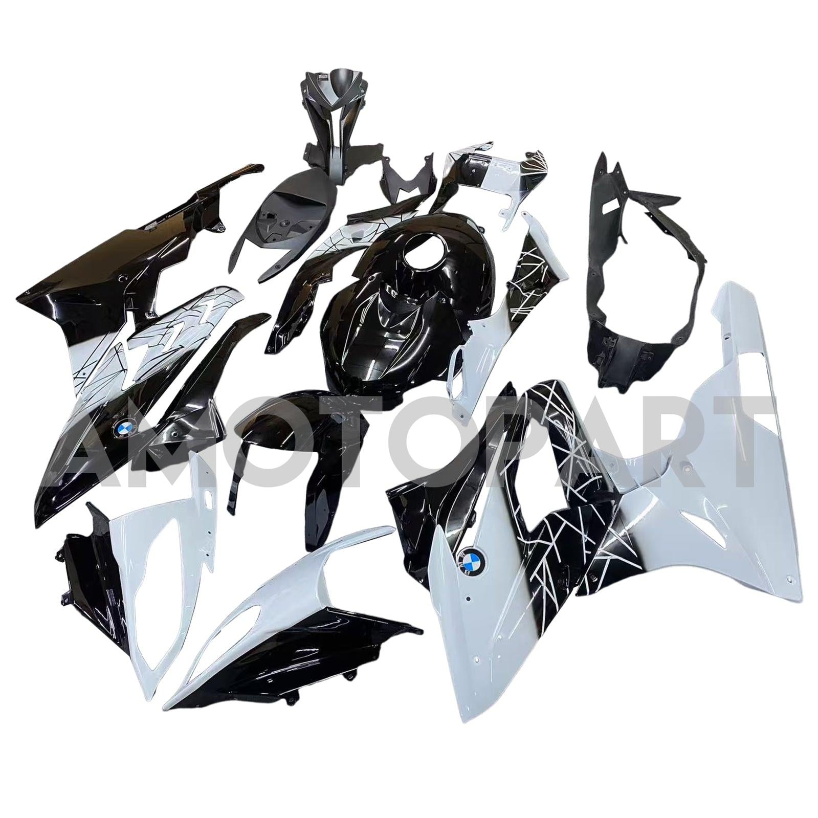 Amotopart 2015-2016 BMW S1000RR Zwart-wit kuipkit