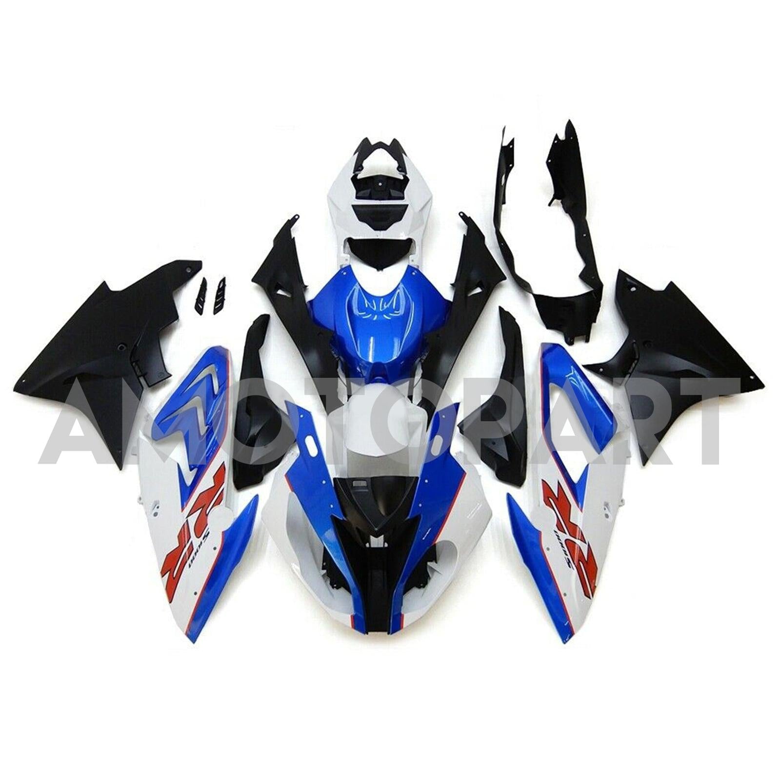 Amotopart 2017-2018 BMW S1000RR Blue&White Style1 Fairing Kit