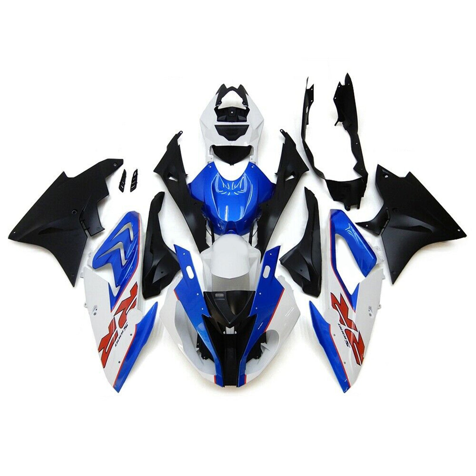 Amotopart 2017-2018 BMW S1000RR Azul y Blanco Estilo 1 Kit de carenado