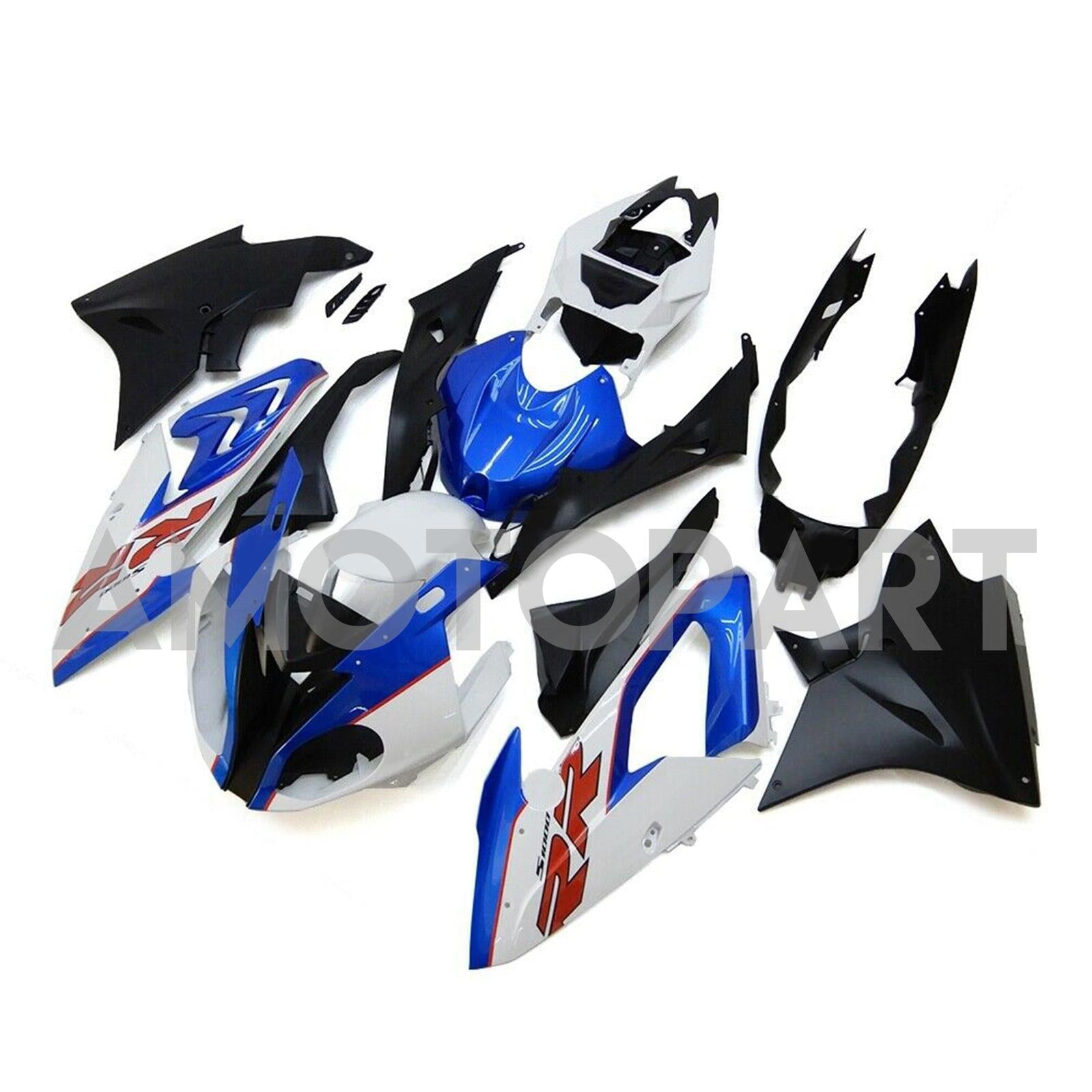 Amotopart 2017-2018 BMW S1000RR Blue&White Style1 Fairing Kit