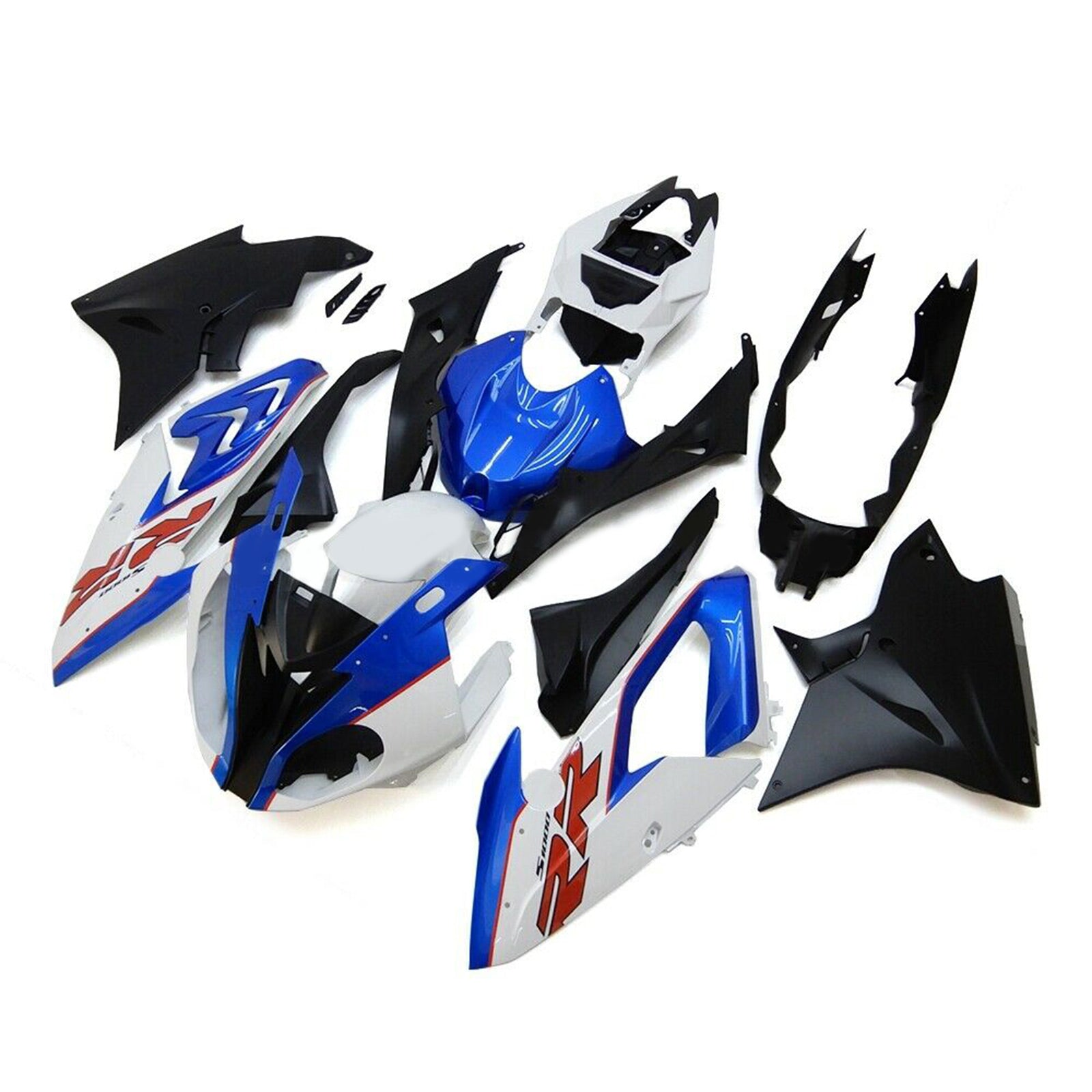 Amotopart 2017-2018 BMW S1000RR Azul y Blanco Estilo 1 Kit de carenado