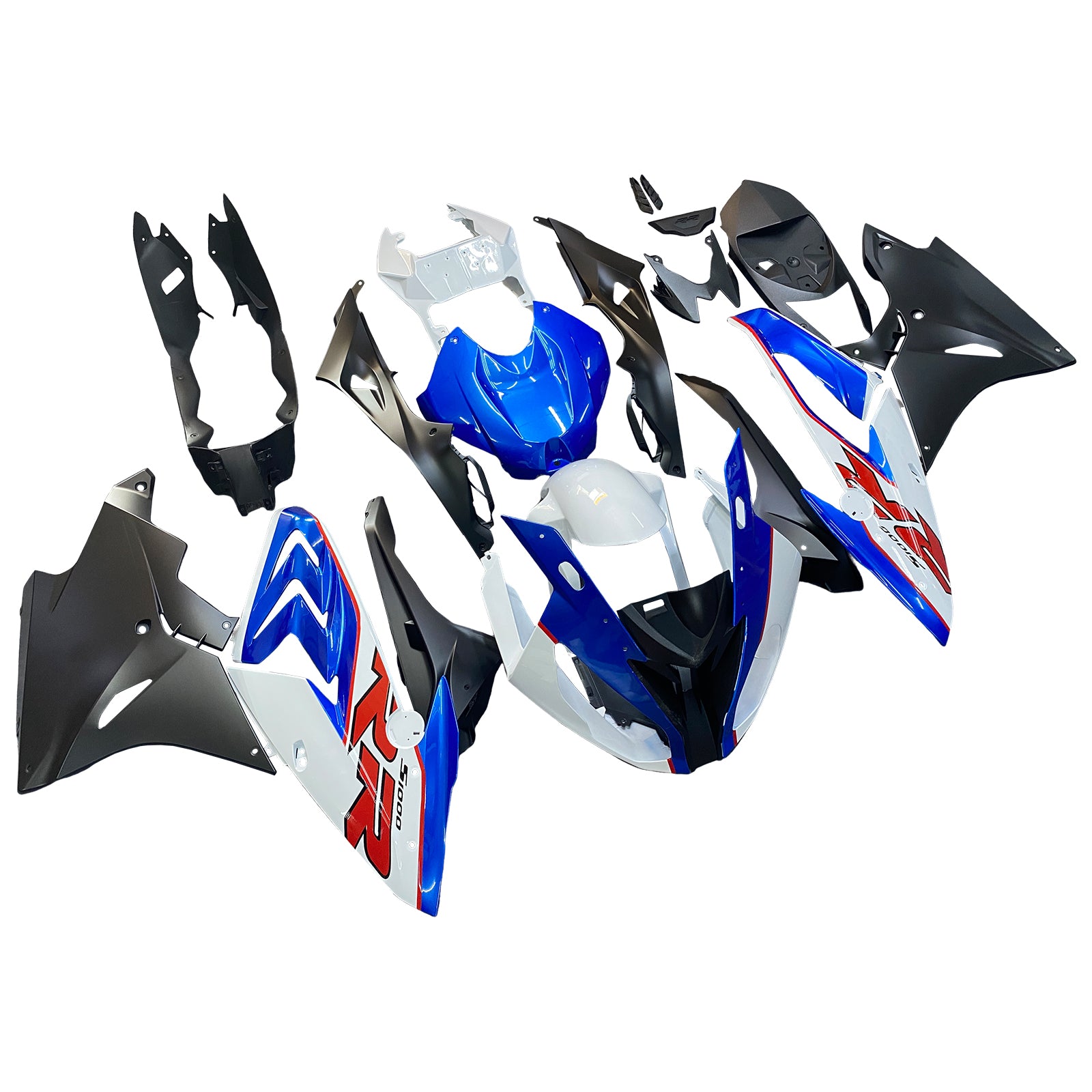 Amotopart 2017-2018 BMW S1000RR Blue&White Style1 Fairing Kit