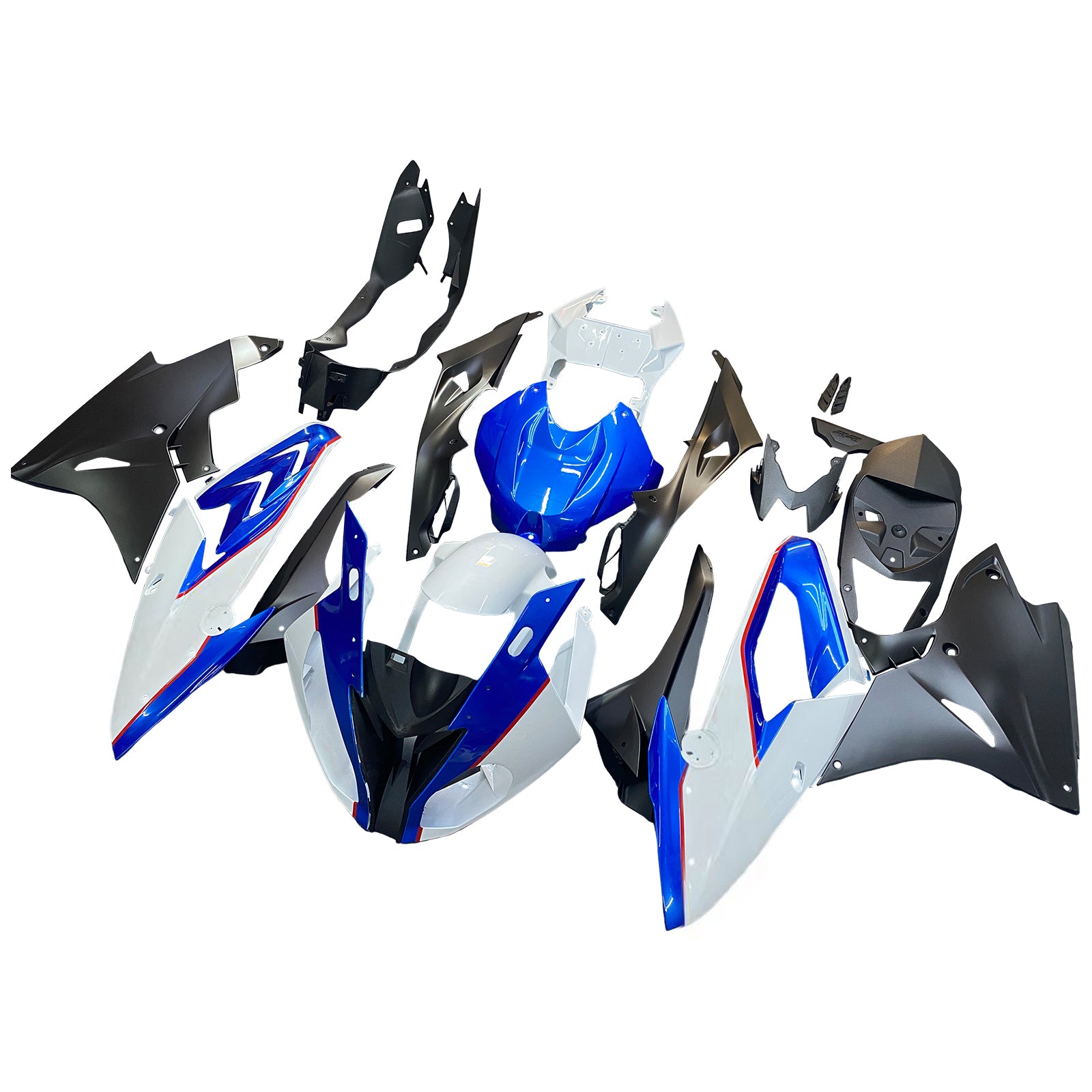 Amotopart 2017-2018 BMW S1000RR Blue&White Style1 Fairing Kit