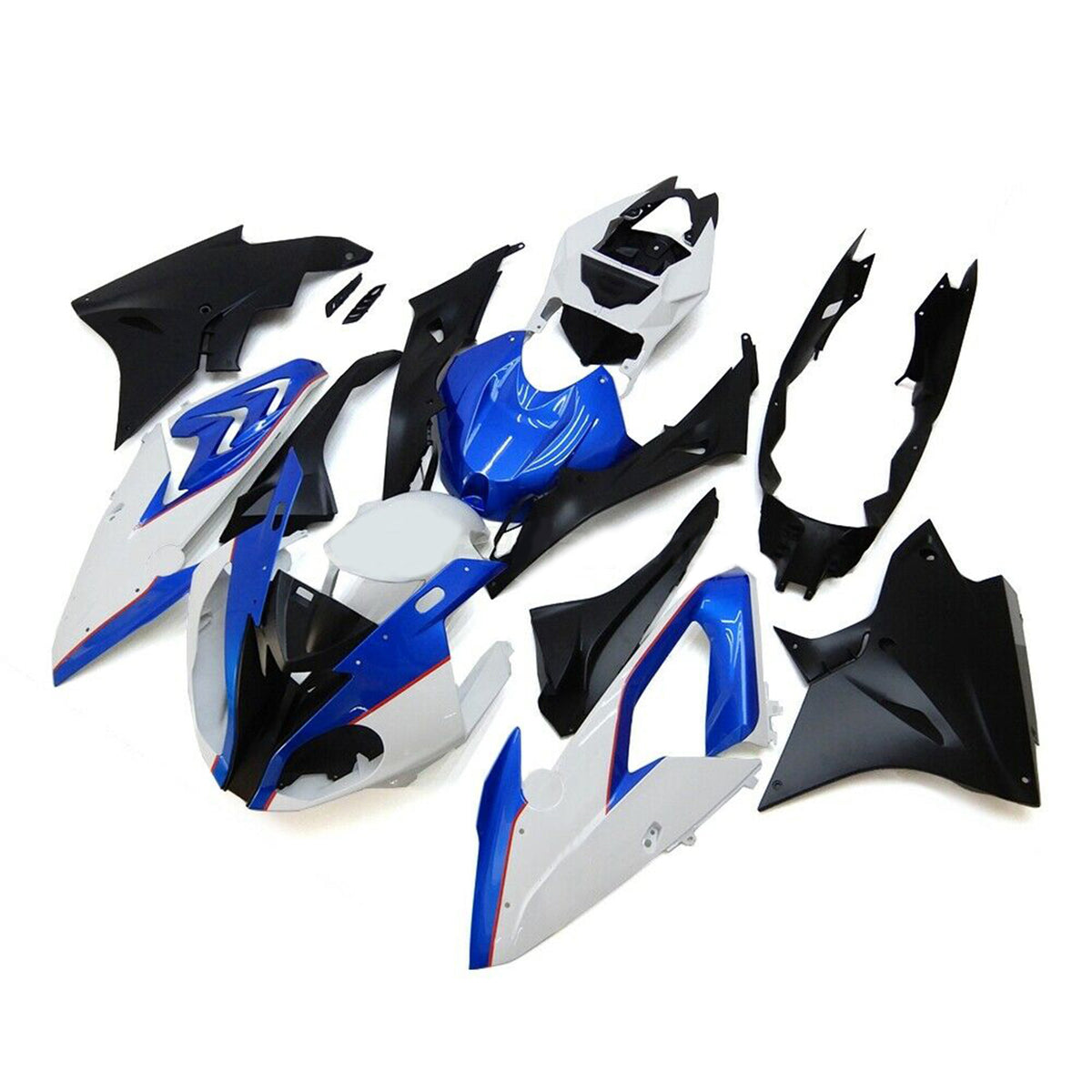 Kit carena Amotopart 2017-2018 BMW S1000RR Blue&amp;White Style2