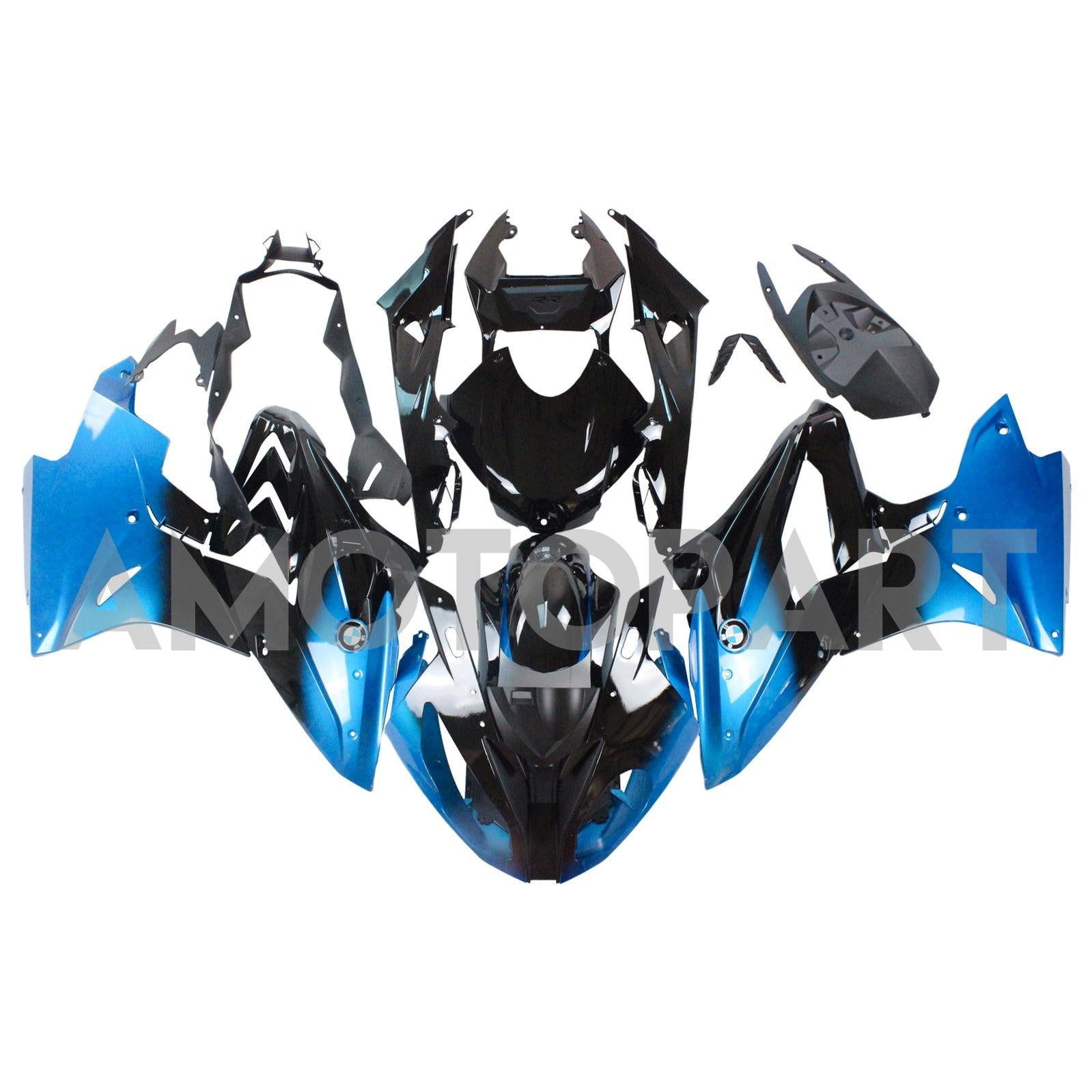Amotopart 2017-2018 BMW S1000RR Blue&Black Fairing Kit