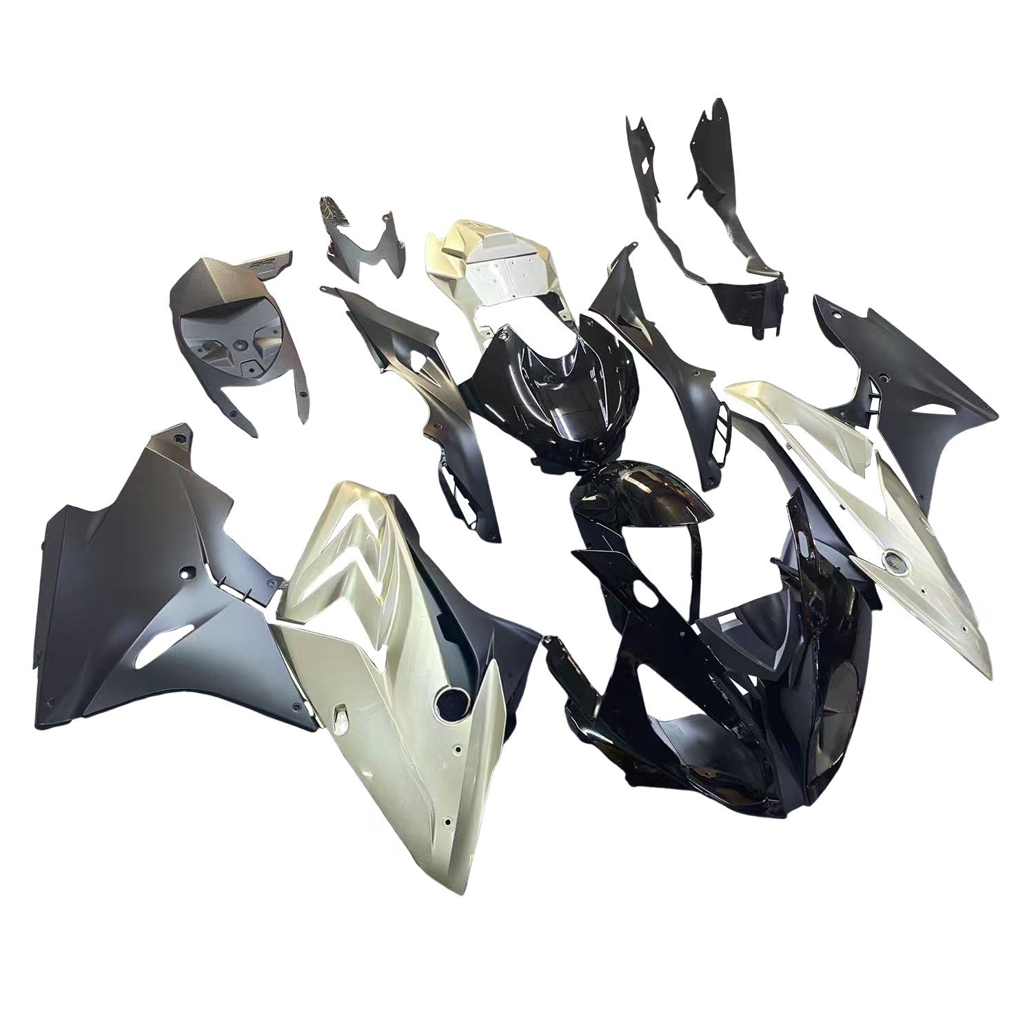 Amotopart BMW S1000RR 2017-2018 Silver&Black Fairing Kit