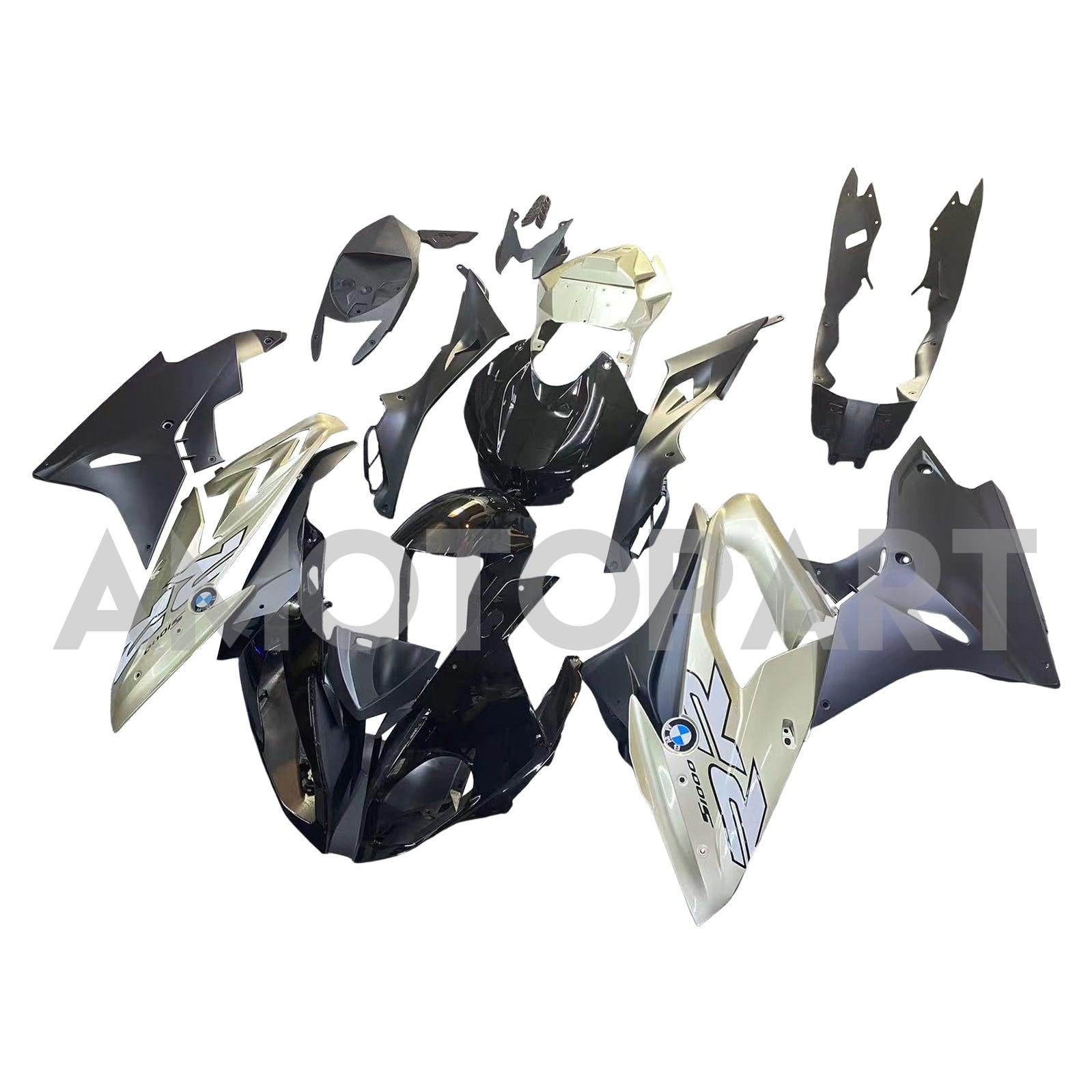 Amotopart BMW S1000RR 2017-2018 Silver&Black Fairing Kit