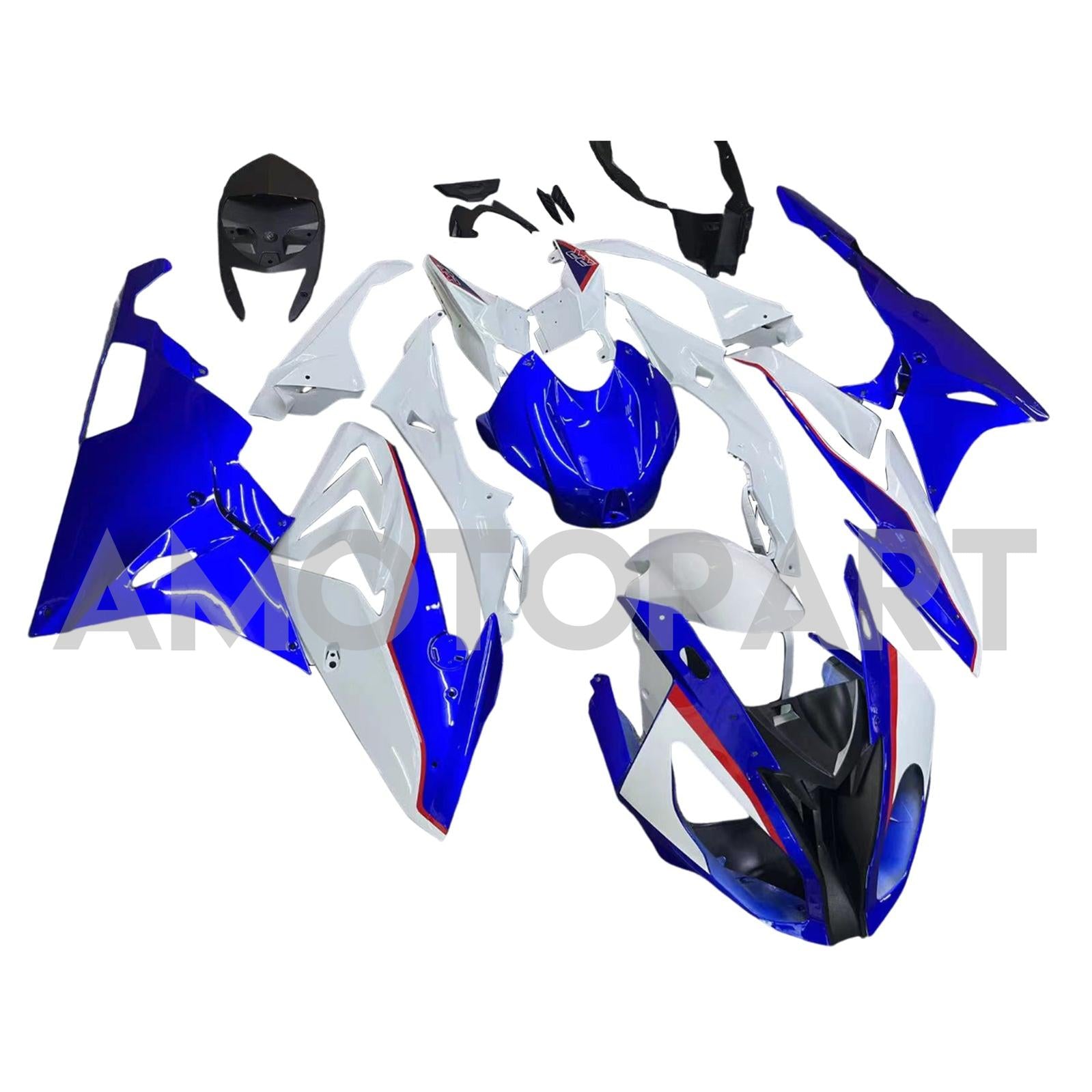 Amotopart 2017-2018 BMW S1000RR Blue & White Style 6 Failing Kit