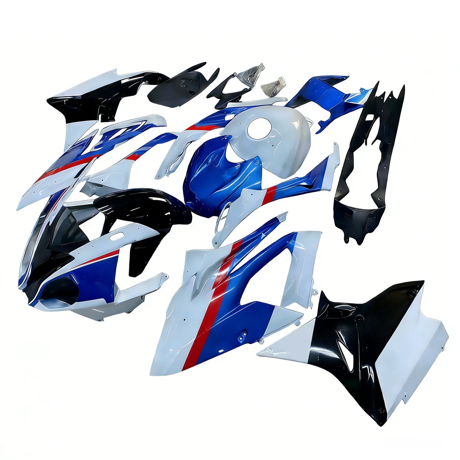 Amotopart BMW S1000RR 2017-2018 ブルー & レッド スタイル 6 フェアリング キット