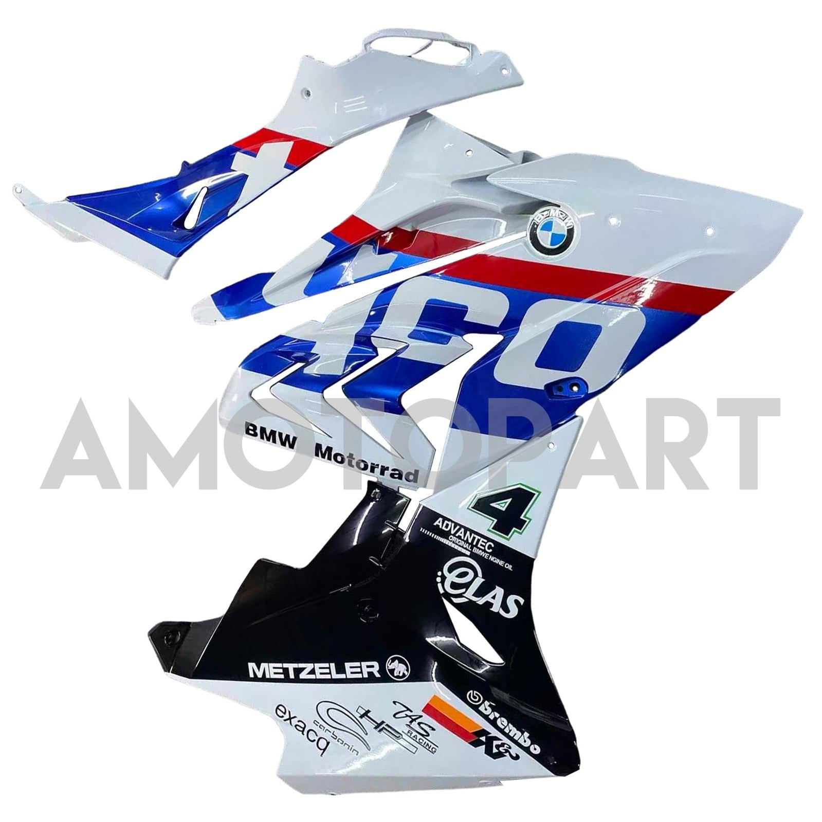 Amotopart BMW S1000RR 2017-2018 Blau&Red Style6 Verkleidungssatz