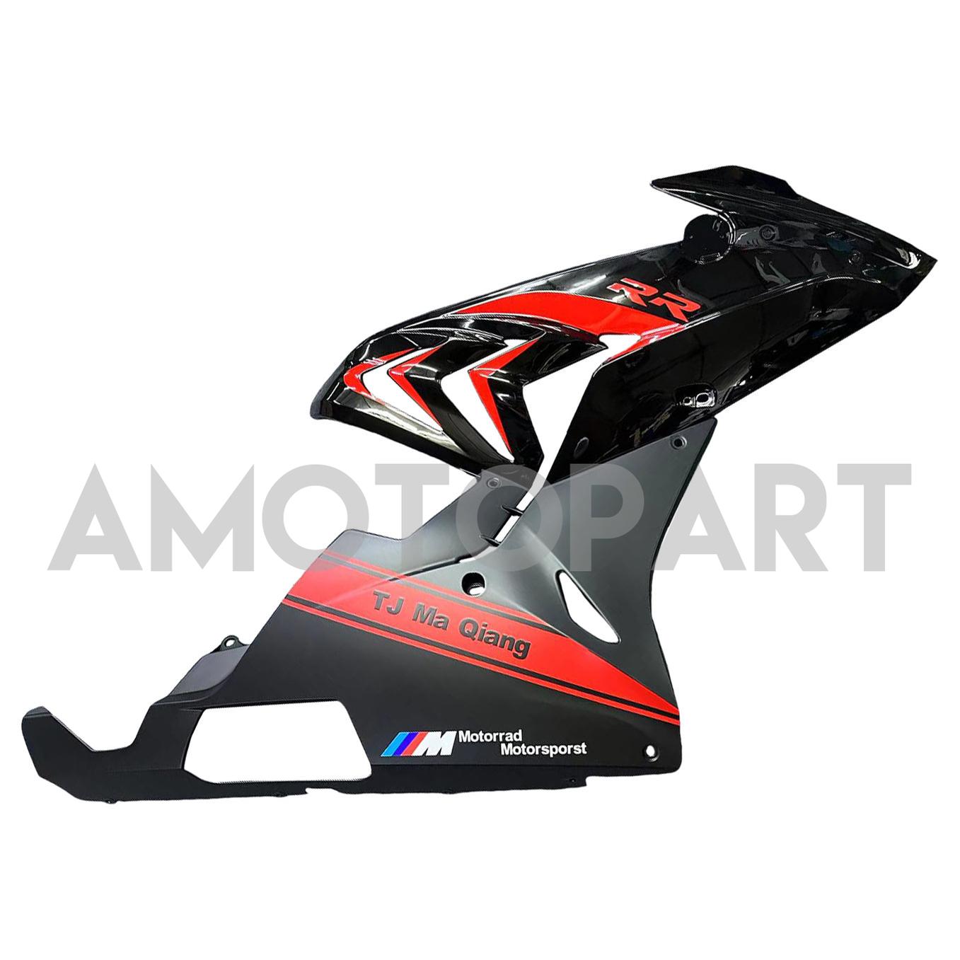 Amotopart BMW S1000RR 2017-2018 Noir&Kit de carénage rouge Style9