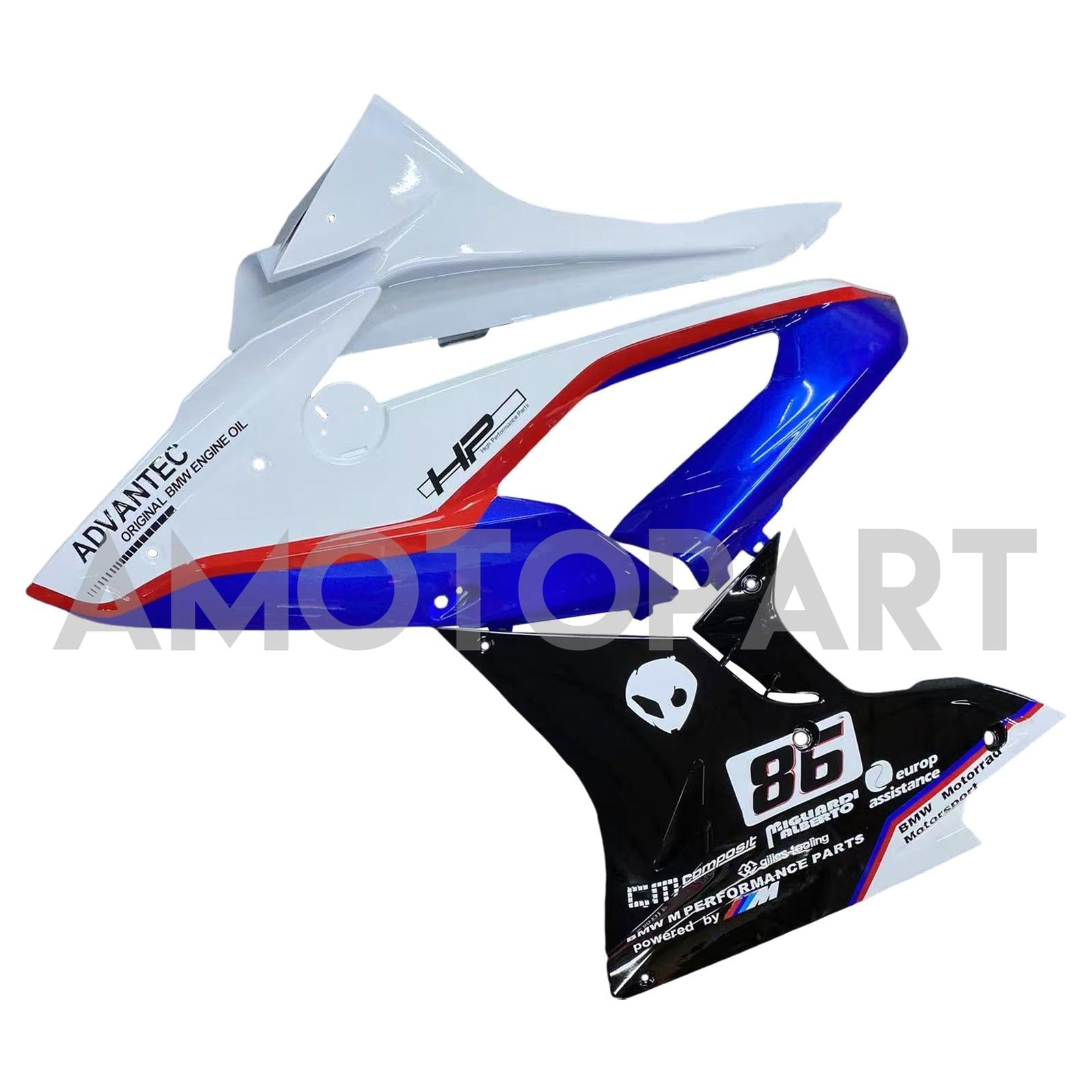 Amotopart BMW S1000RR 2017-2018 ブルー&レッド Style4 フェアリングキット