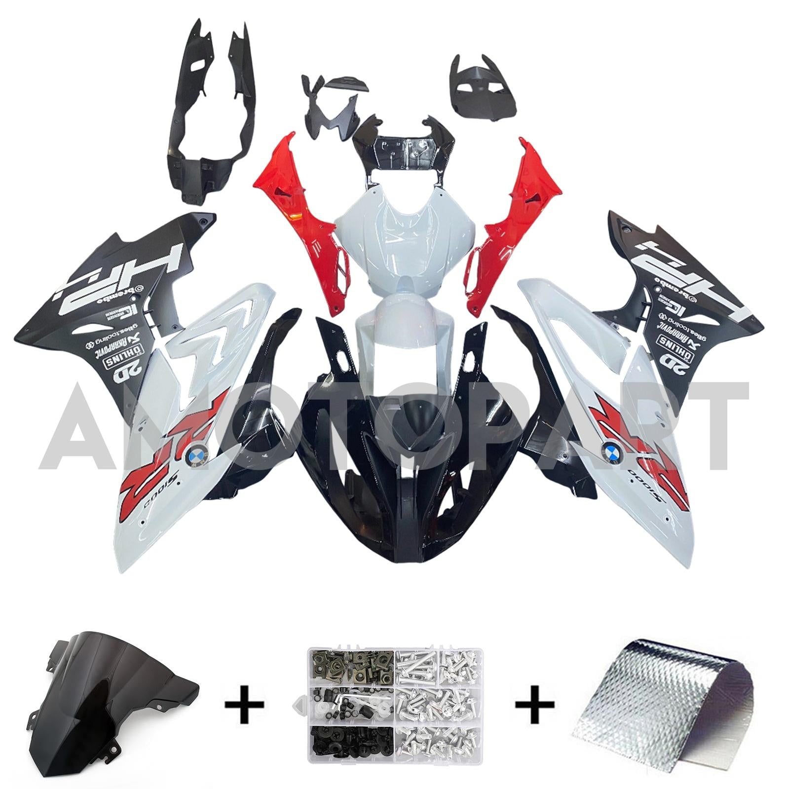 AmotOPart BMW S1000RR 2017-2018 Zwart & rode stijl2 Koopkit