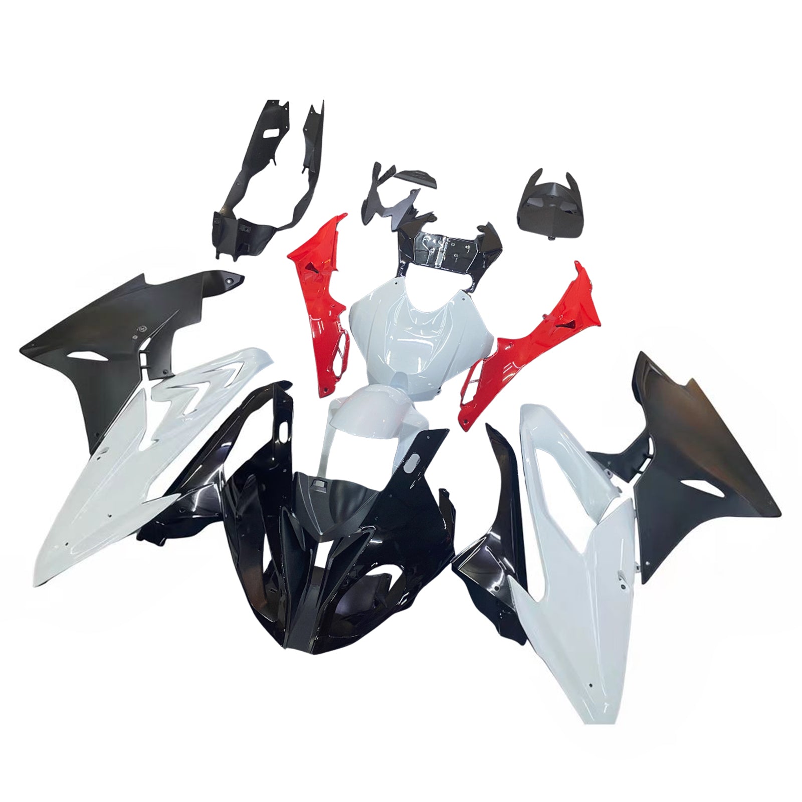 Amotopart BMW S1000RR 2017-2018 Black&Red Style2 Fairing Kit