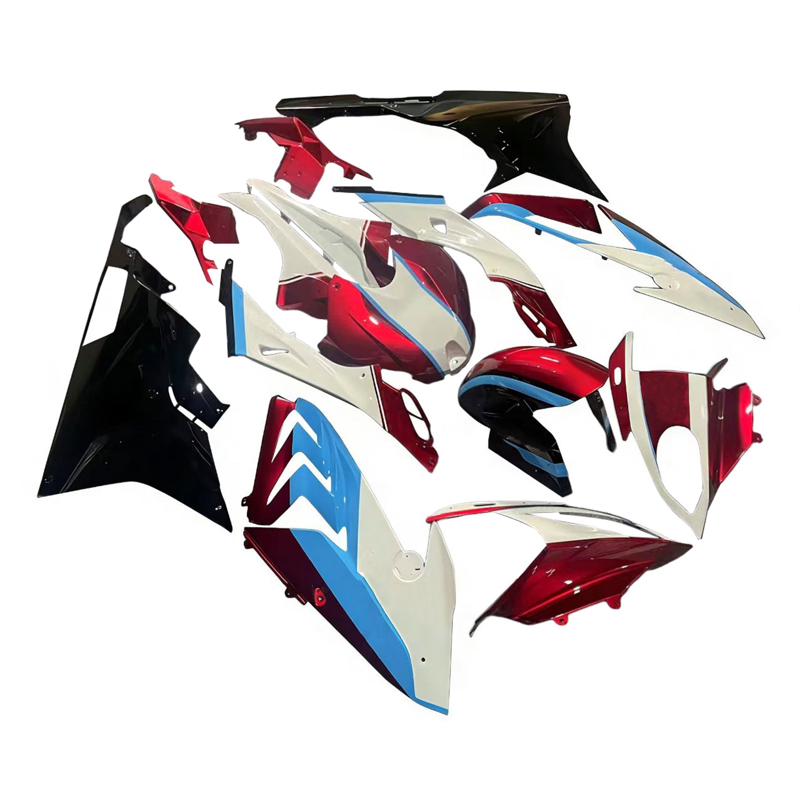 Amotopart BMW S1000RR 2017-2018 Blau&Red Style2 Verkleidungssatz