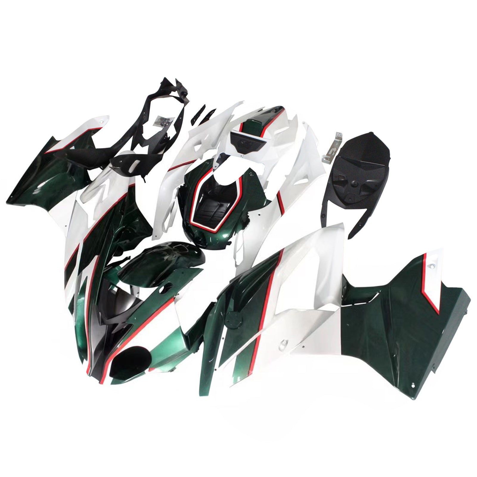 Amotopart BMW S1000RR 2017-2018 Grün&Weißes Verkleidungsset