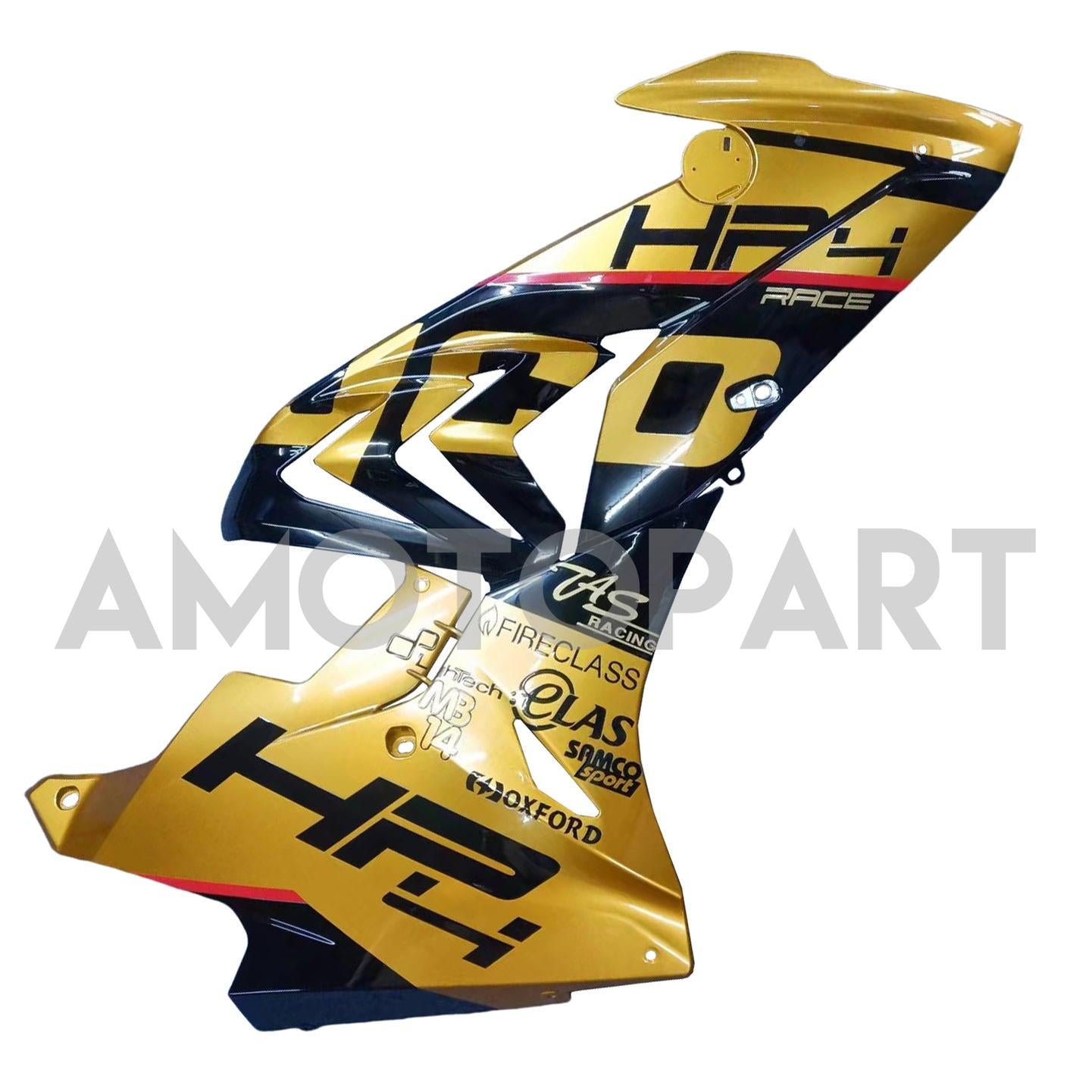 Amotopart BMW S1000RR 2017-2018 Kit de carenado dorado y negro