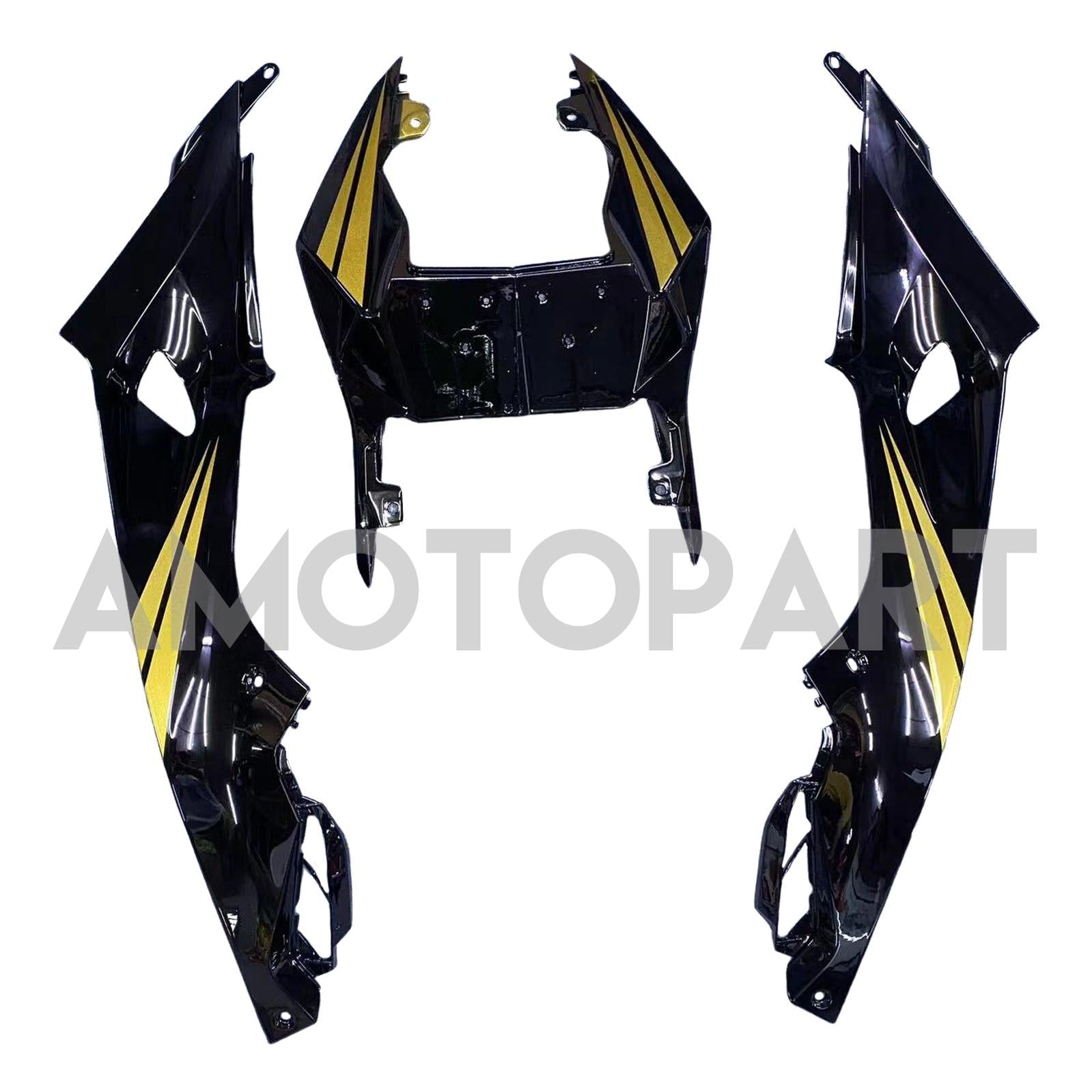 Amotopart BMW S1000RR 2017-2018 Kit de carenado negro y dorado
