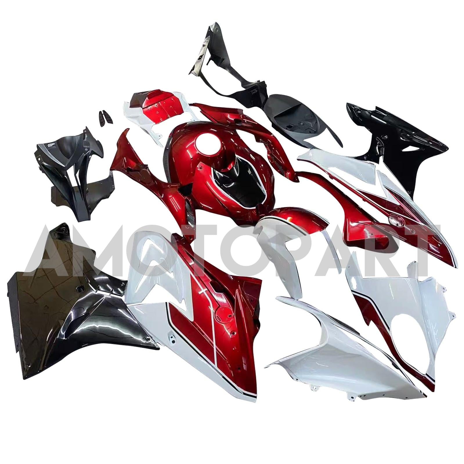 Amotopart 2017-2018 BMW S1000RR Glossy Red Black White Fairing Kit