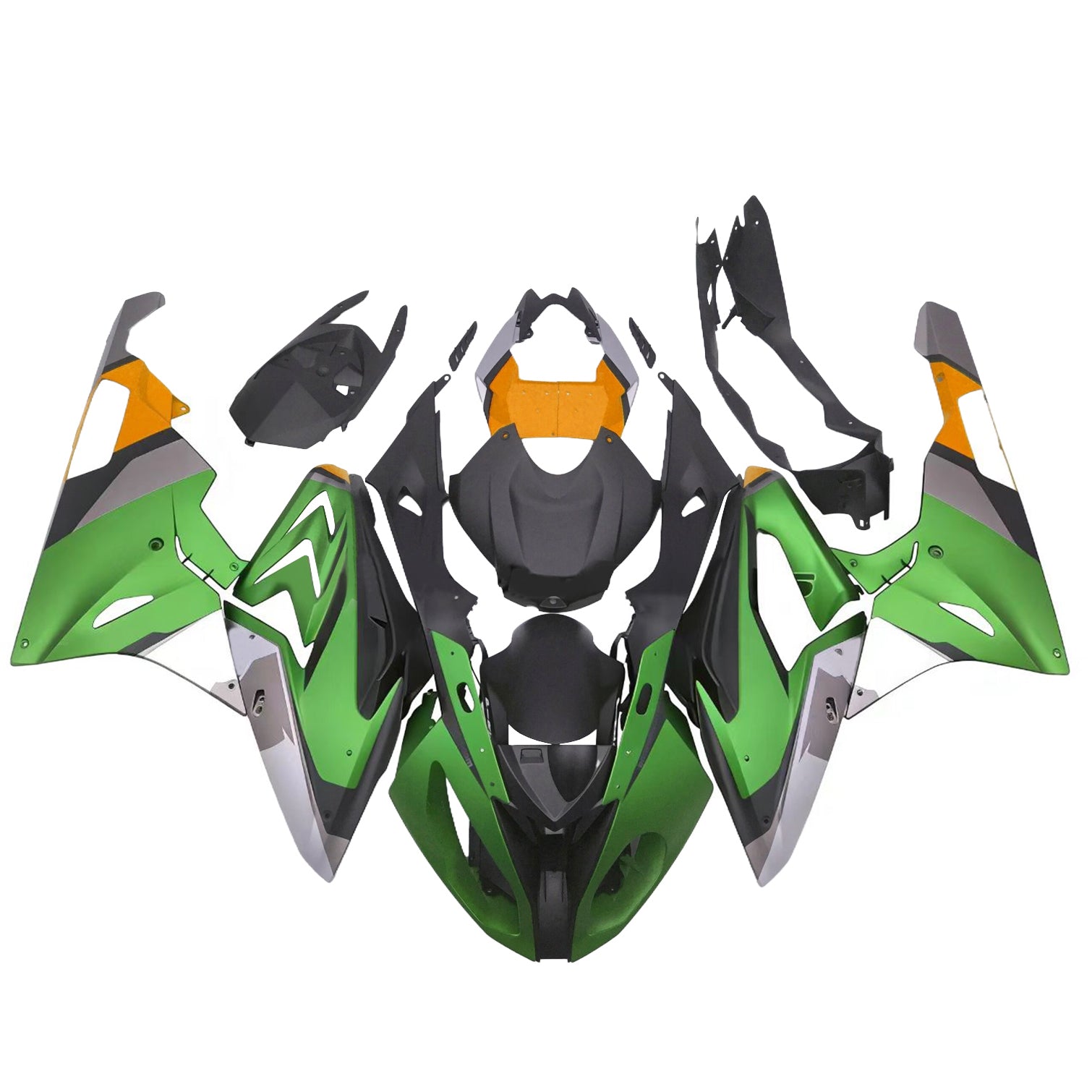 Amotopart 2017-2018 BMW S1000RR Gray Black Green Fairing Kit