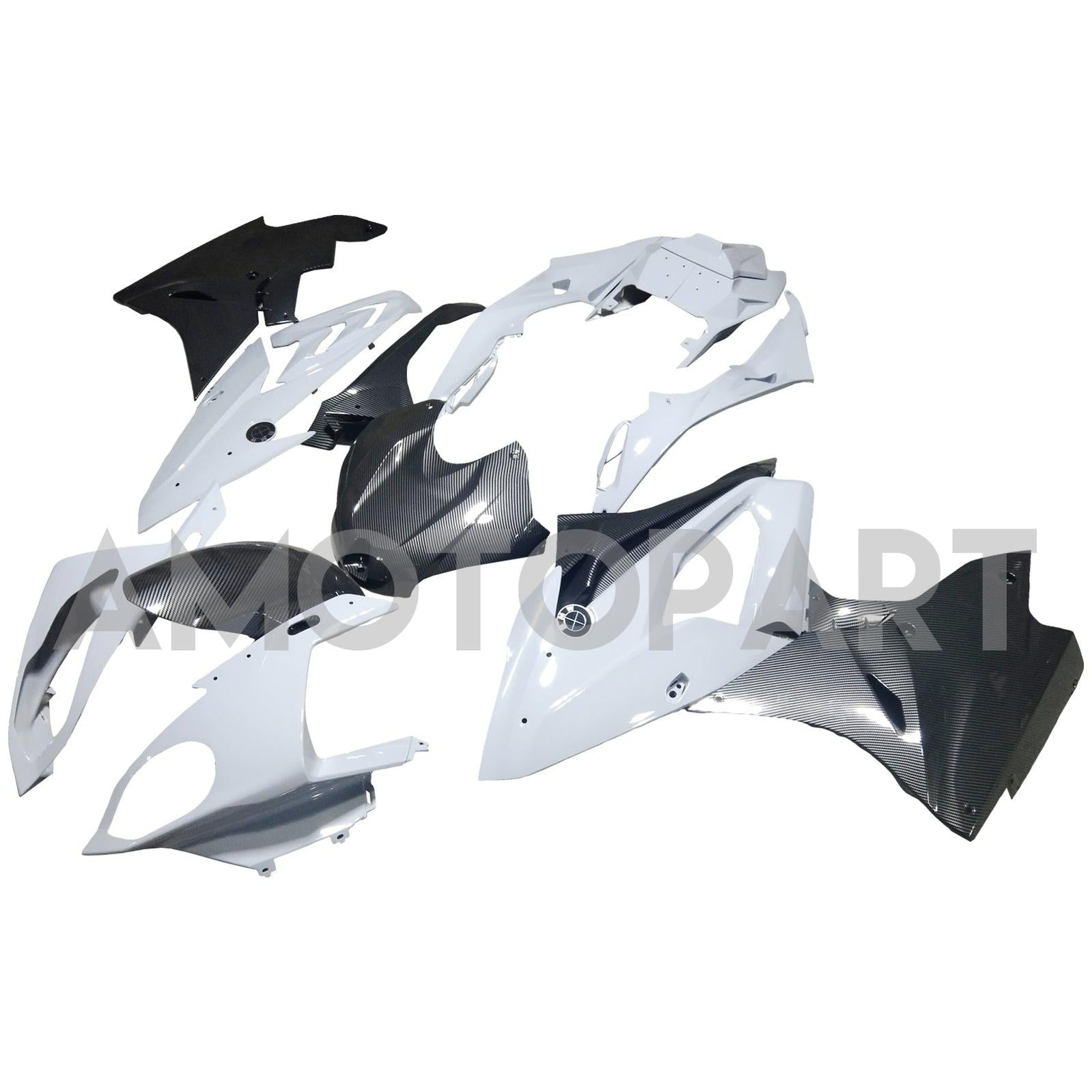 Amotopart 2015-2016 Kit carena grigia BMW S1000RR in fibra di carbonio