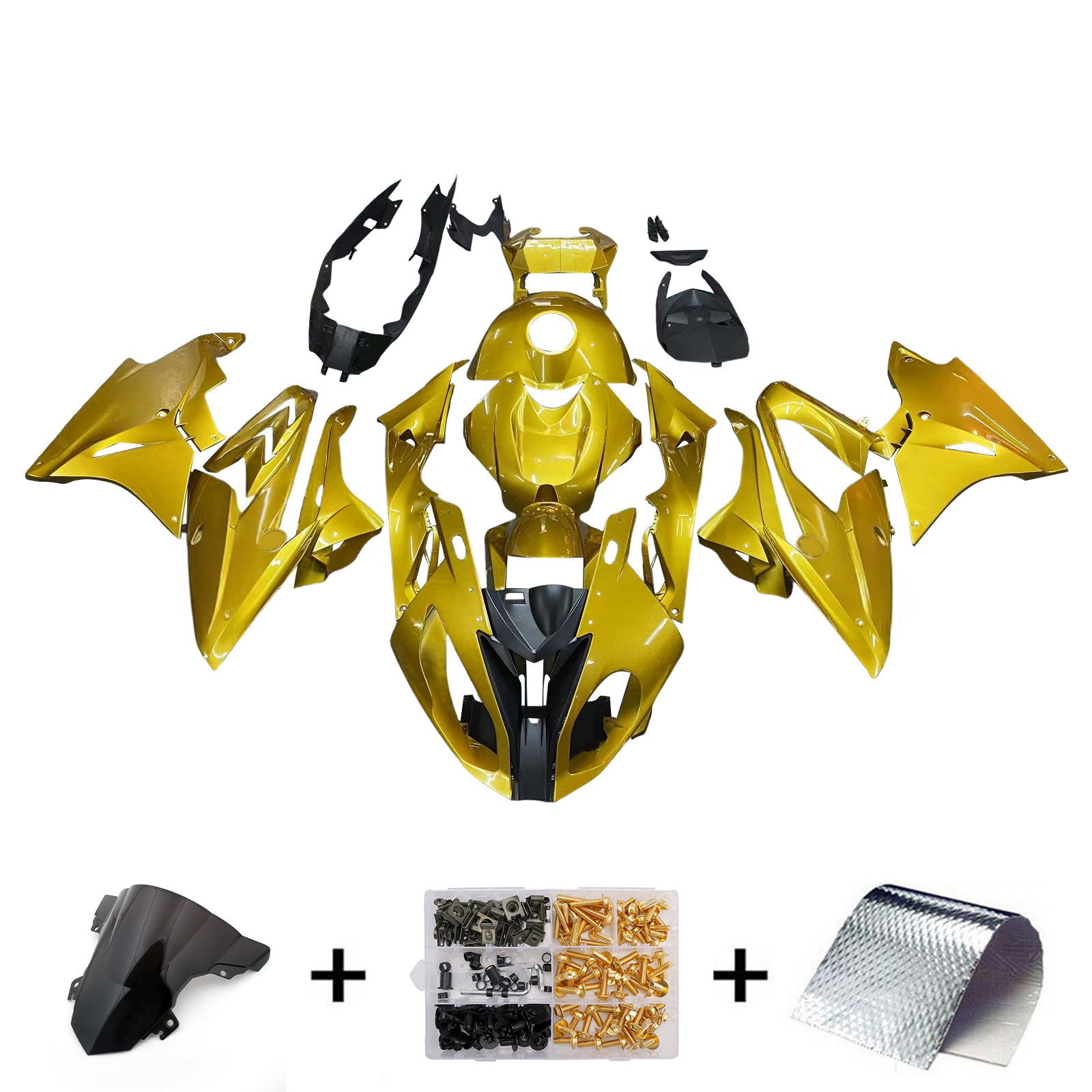 Amotopart 2017-2018 BMW S1000RR All Golden Fairing Kit