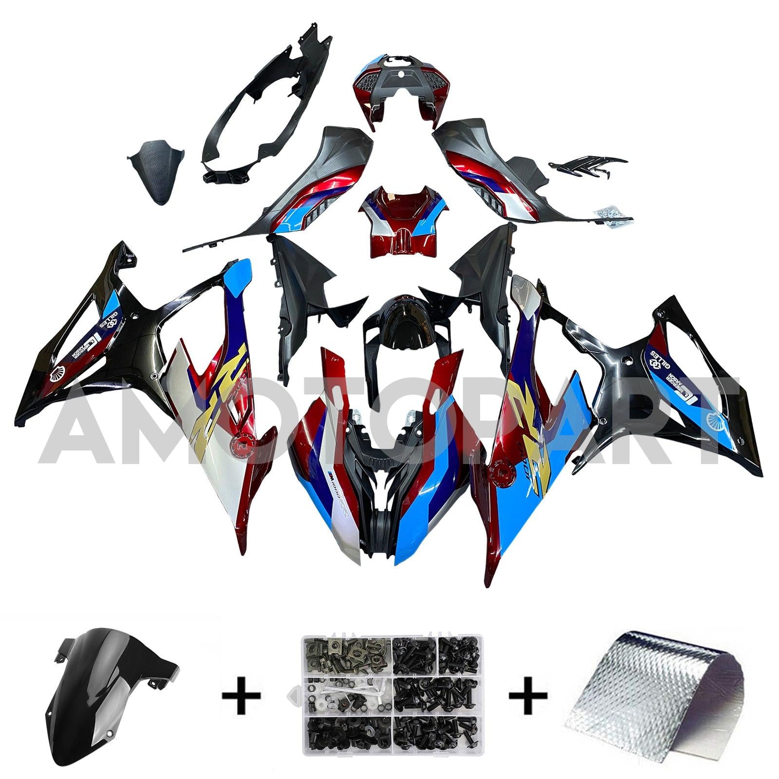 Amotopart 2019-2022 BMW S1000RR/M1000RR Kit de carenado de carreras
