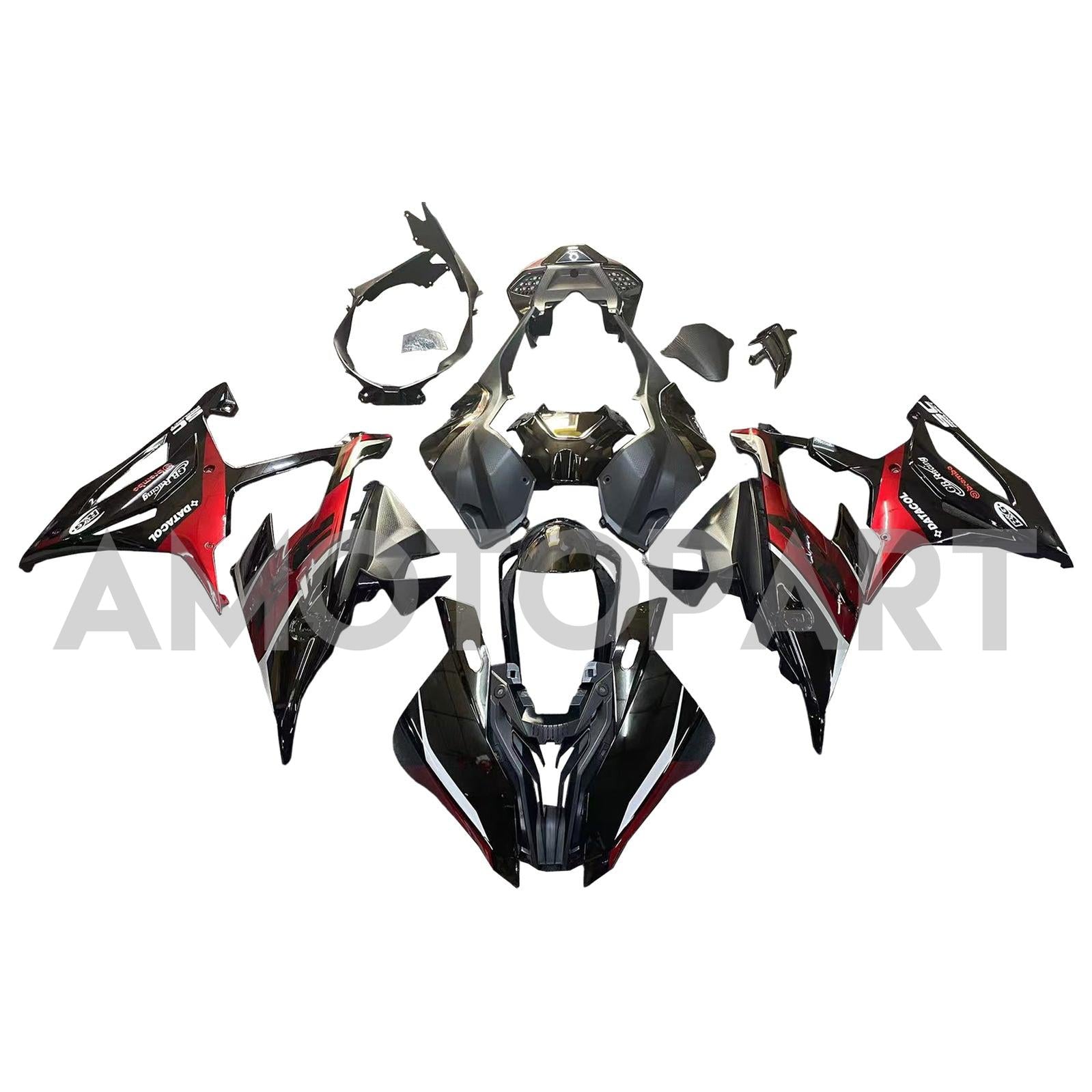 Amotopart 2019-2022 BMW S1000RR/M1000RR Dark Red Racing Fairing Kit