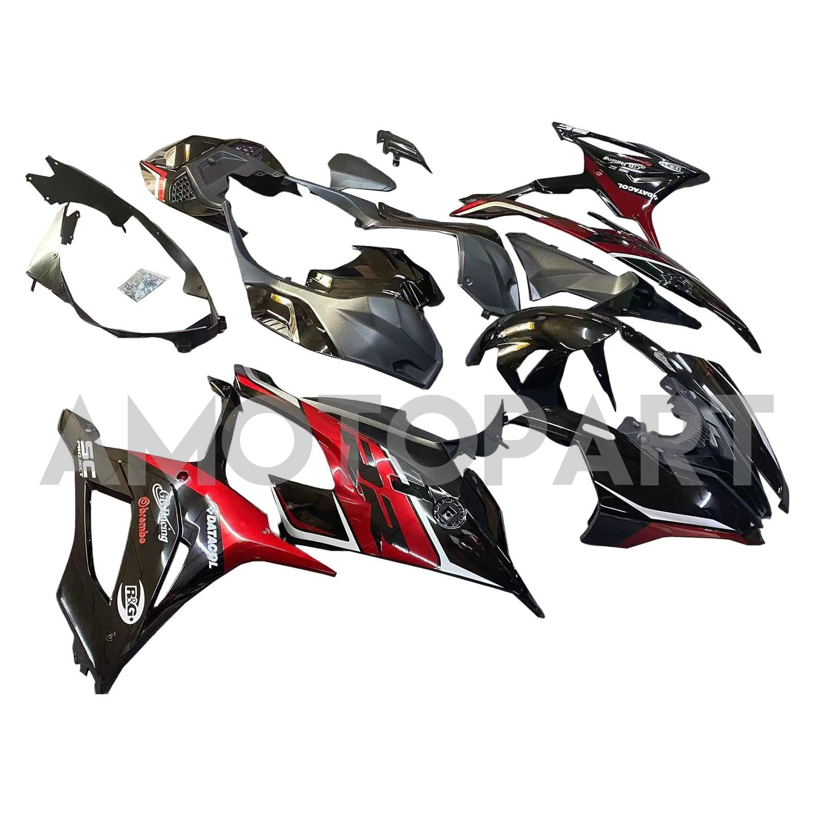Amotopart 2019-2022 BMW S1000RR/M1000RR DARK RED Racing Fairing Kit