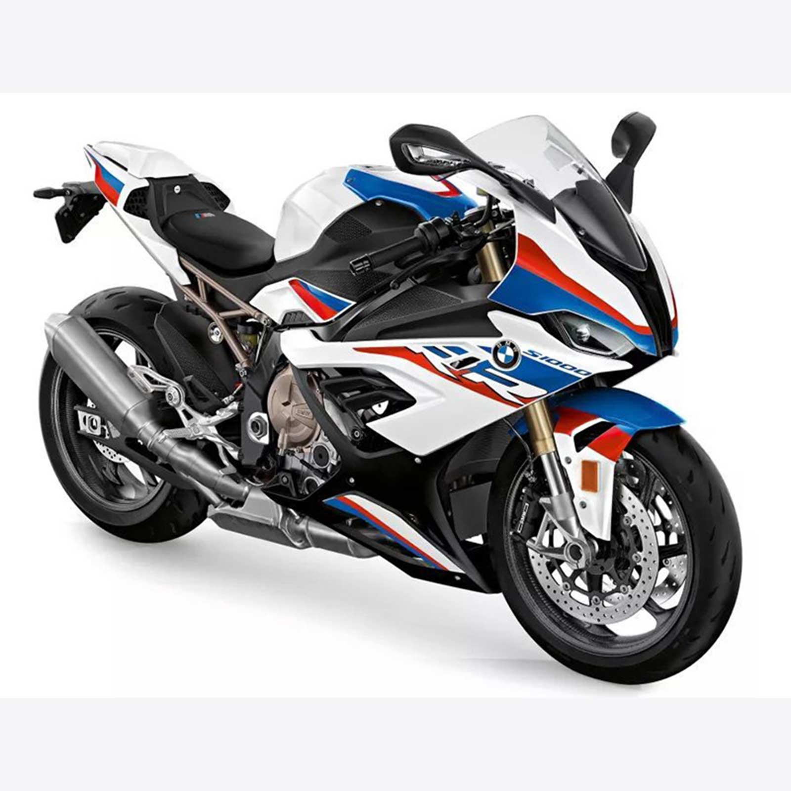 Amotopart 2019-2022 BMW S1000RR/M1000RR ホワイト レーシング フェアリング キット