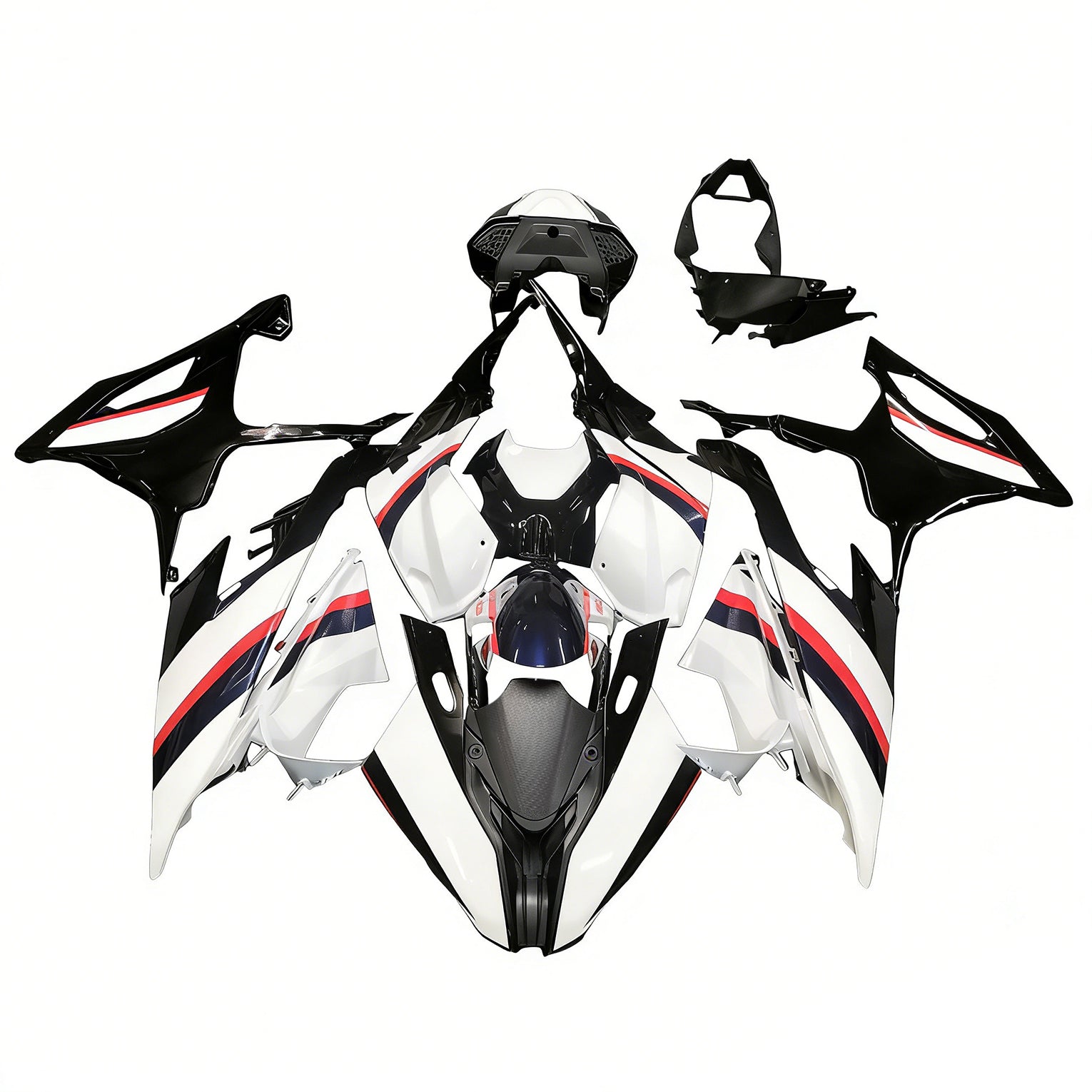 Amotopart 2019-2022 BMW S1000RR/M1000RR Kit de carenado multicarreras blanco