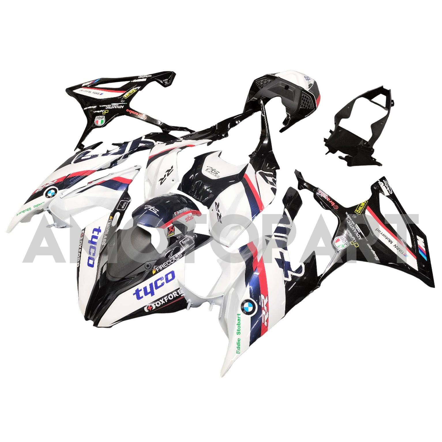 Amotopart 2019-2022 BMW S1000RR/M1000RR White Multi Racing Fairing Kit