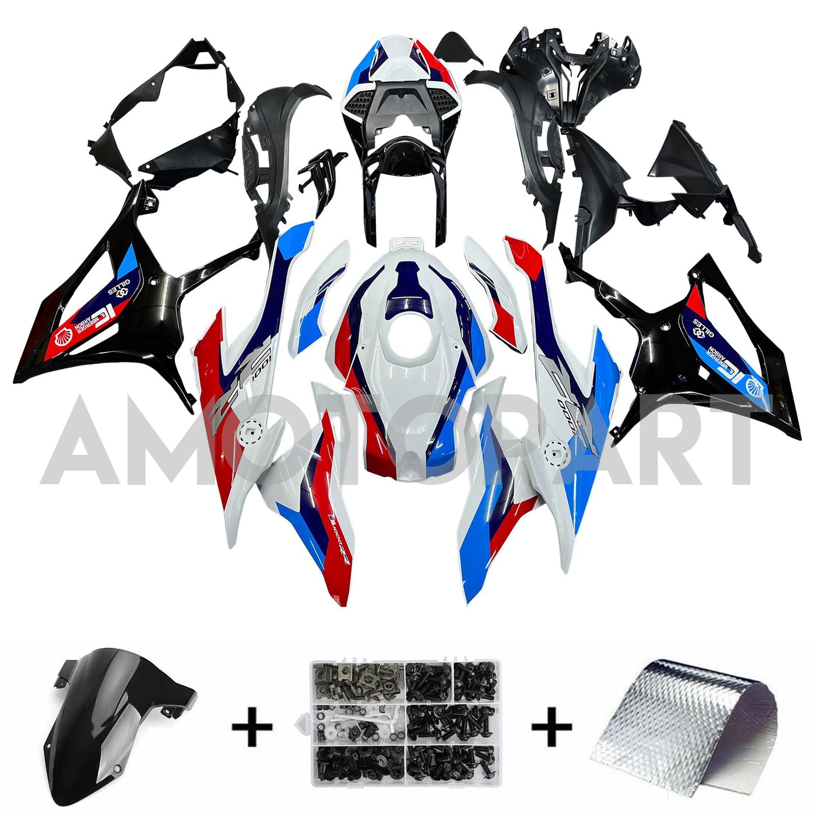 Amotopart 2019-2022 BMW S1000RR/M1000RR Multi White Blue Red Racing Fairing Kit